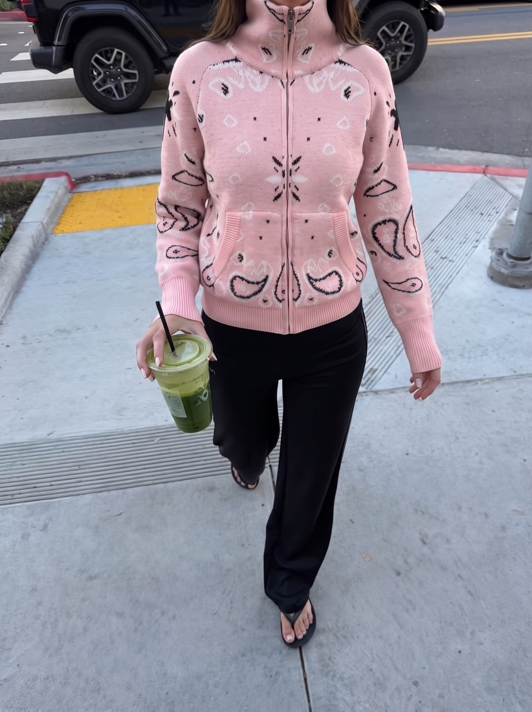 Carla roze gilet