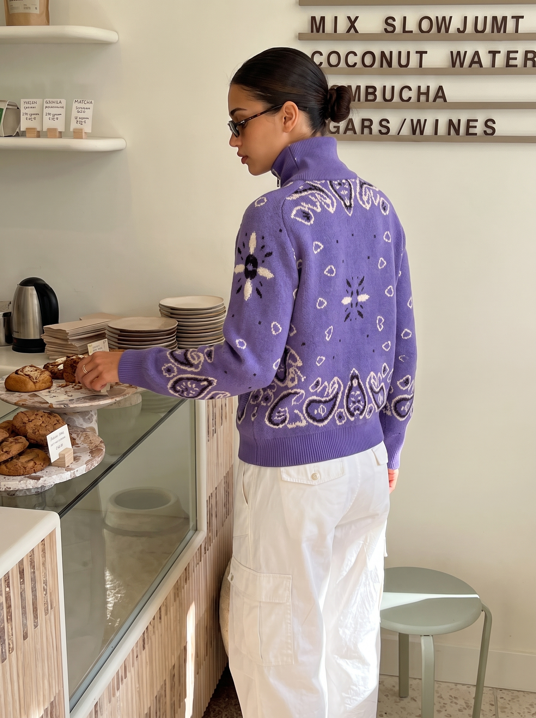 Carla gilet paars