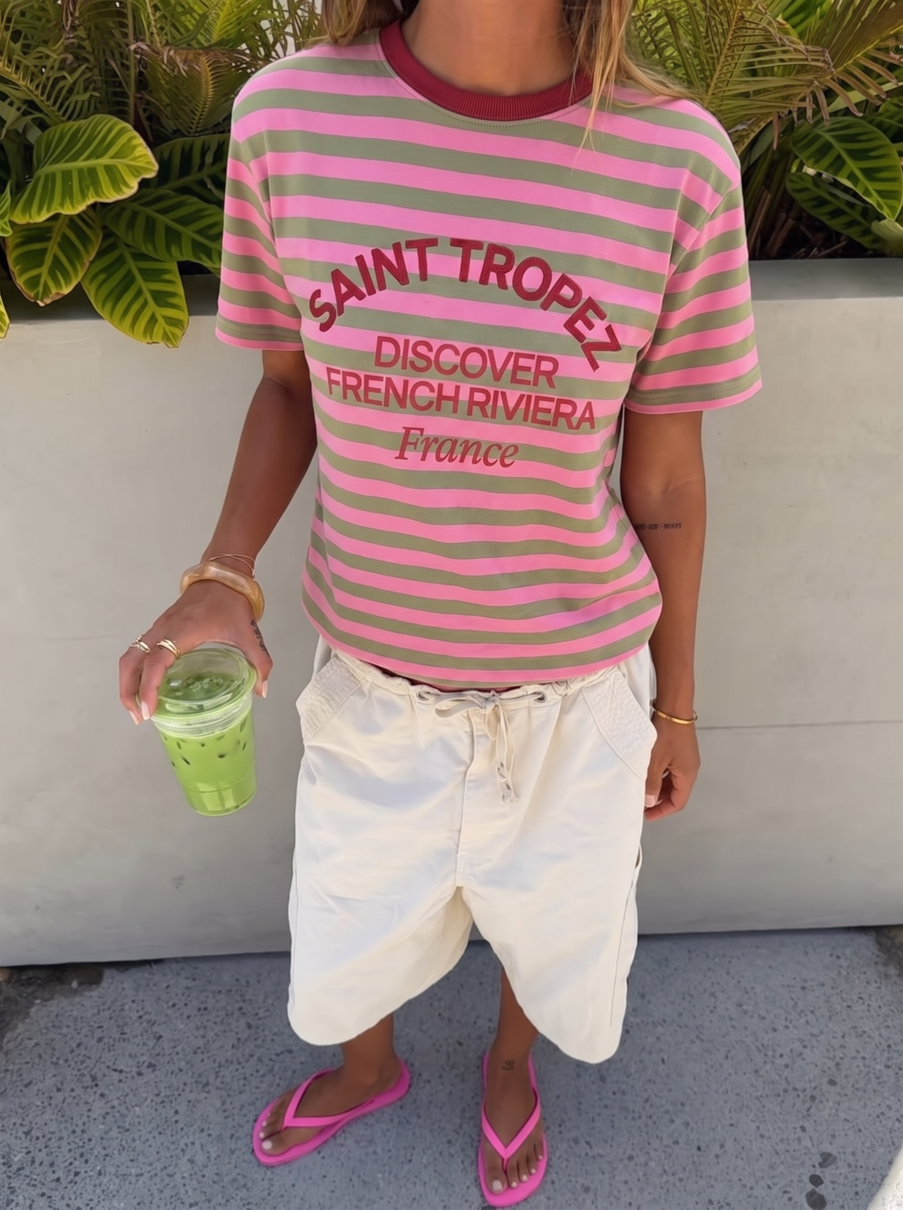 Tee-shirt Saint-Tropez rose