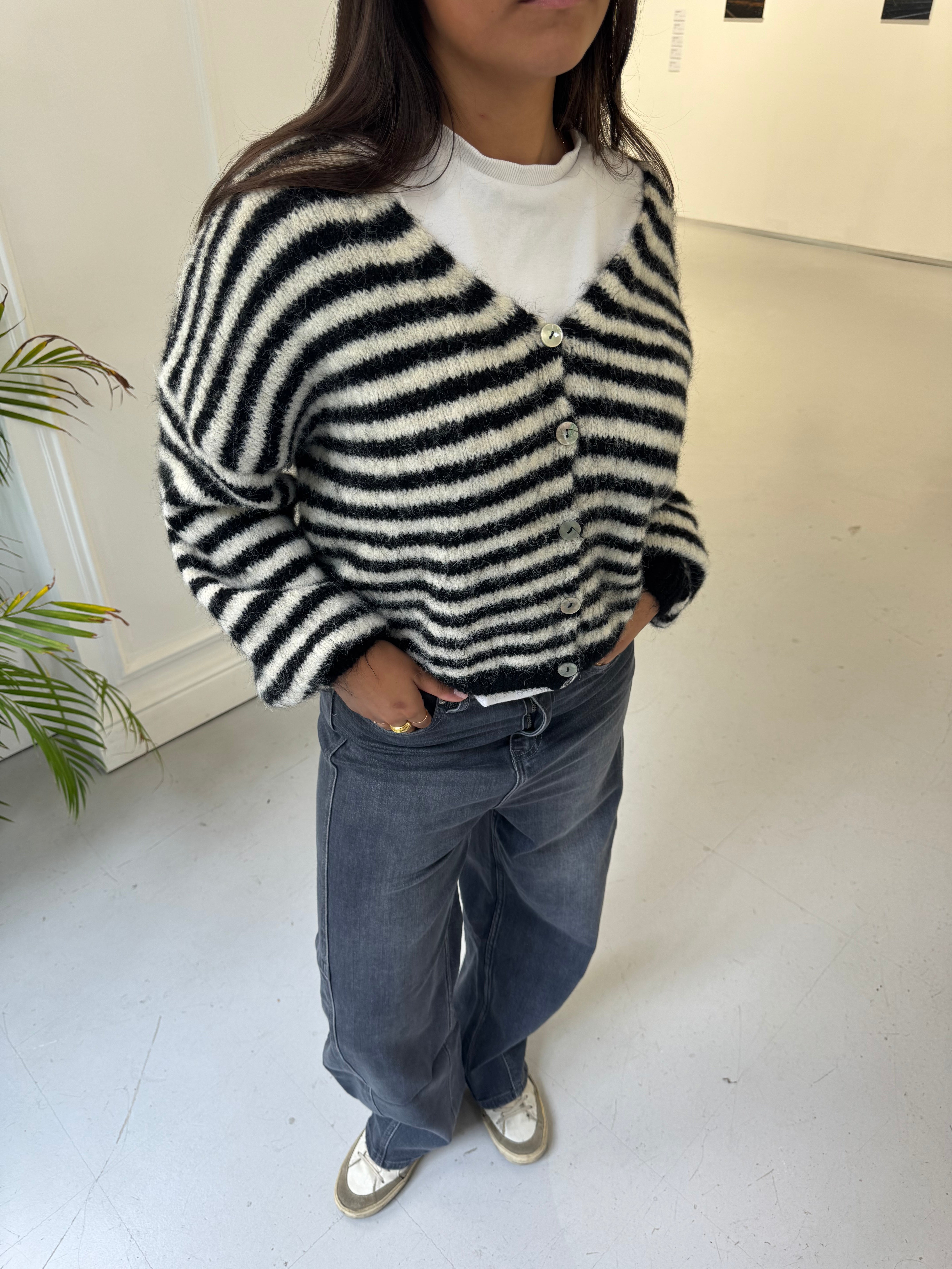 Gilet Stef noir et blanc