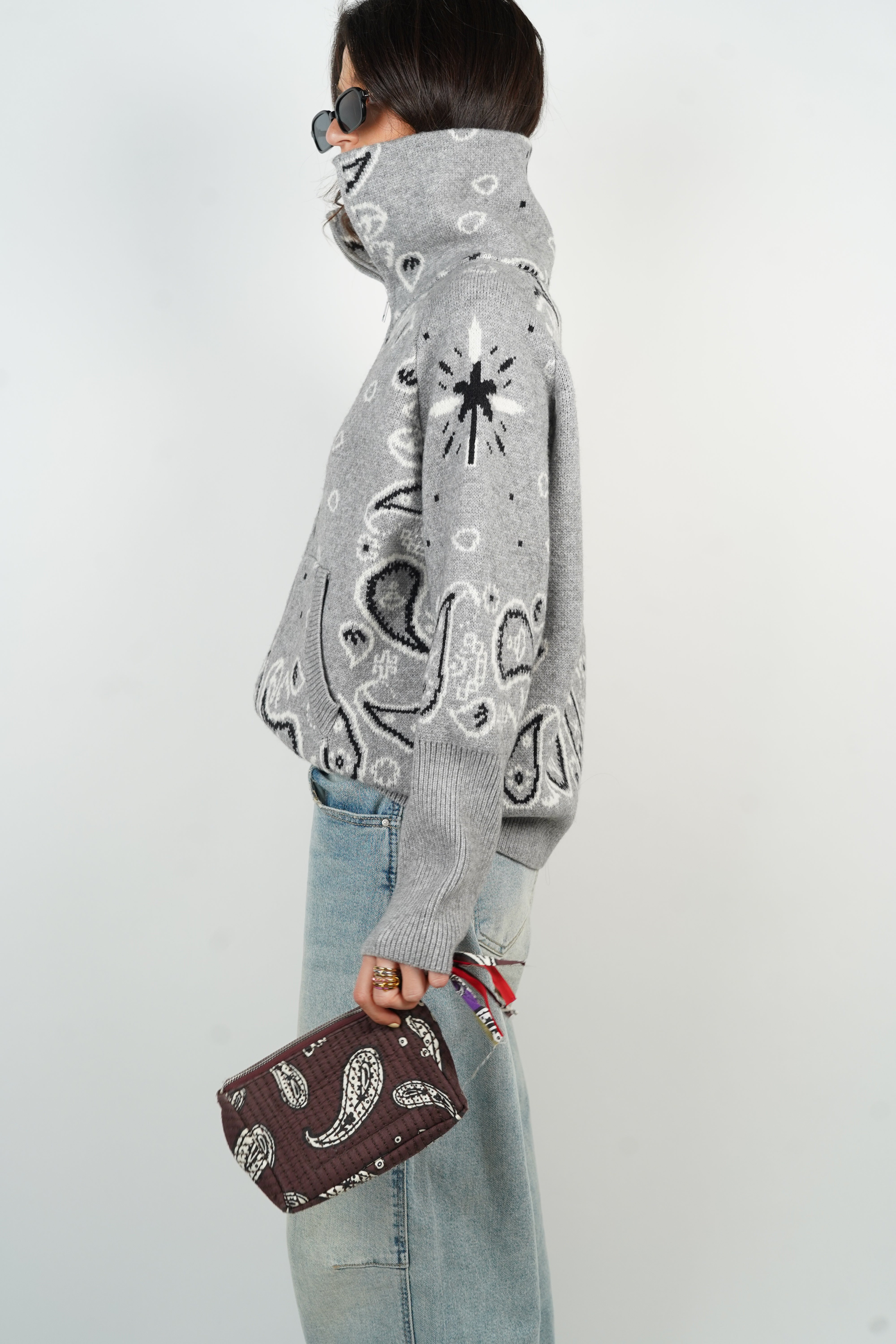 سترة كارلا رمادية