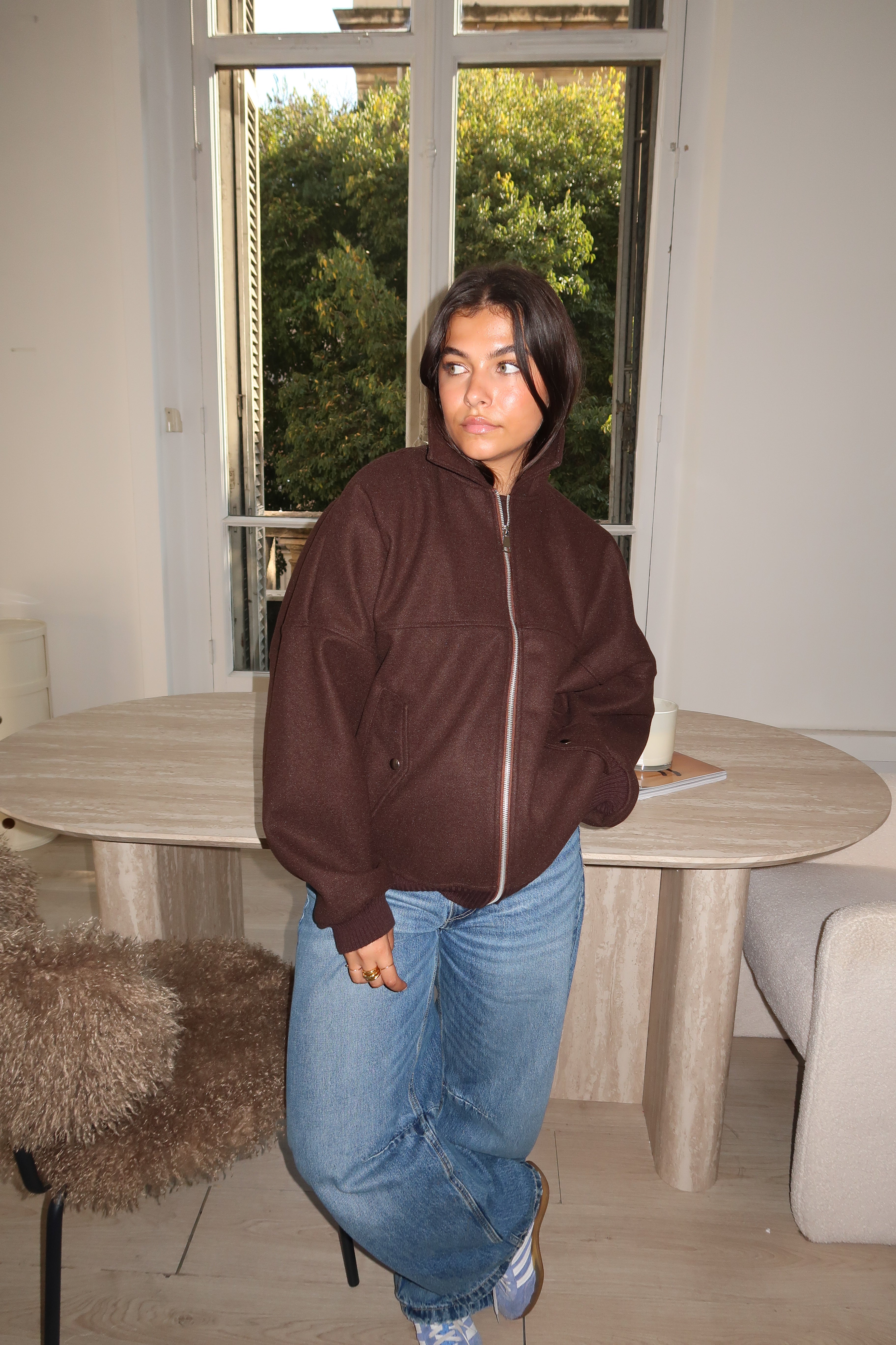 Angelina braune Bomberjacke