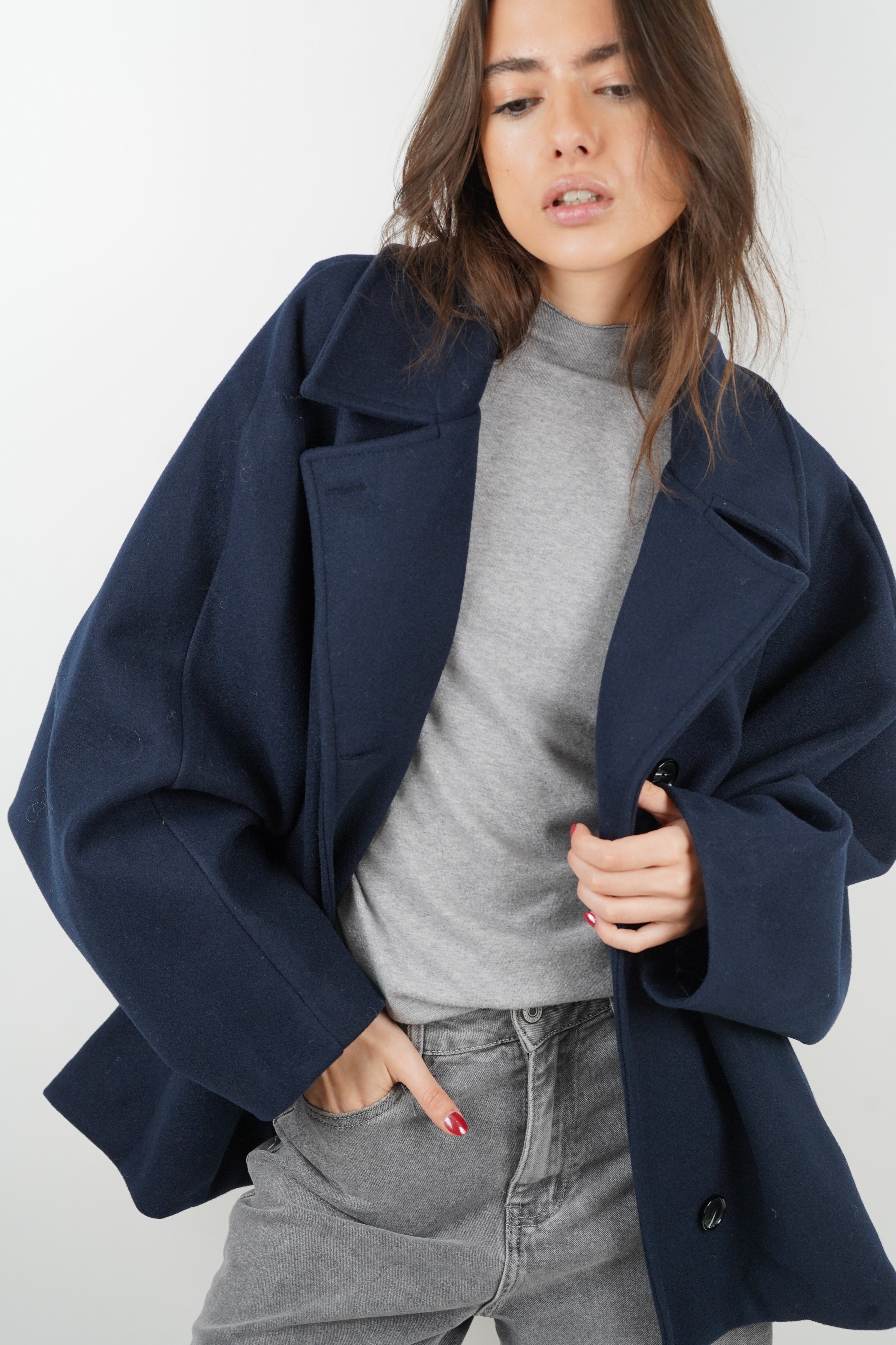 Navy blue Agathe coat