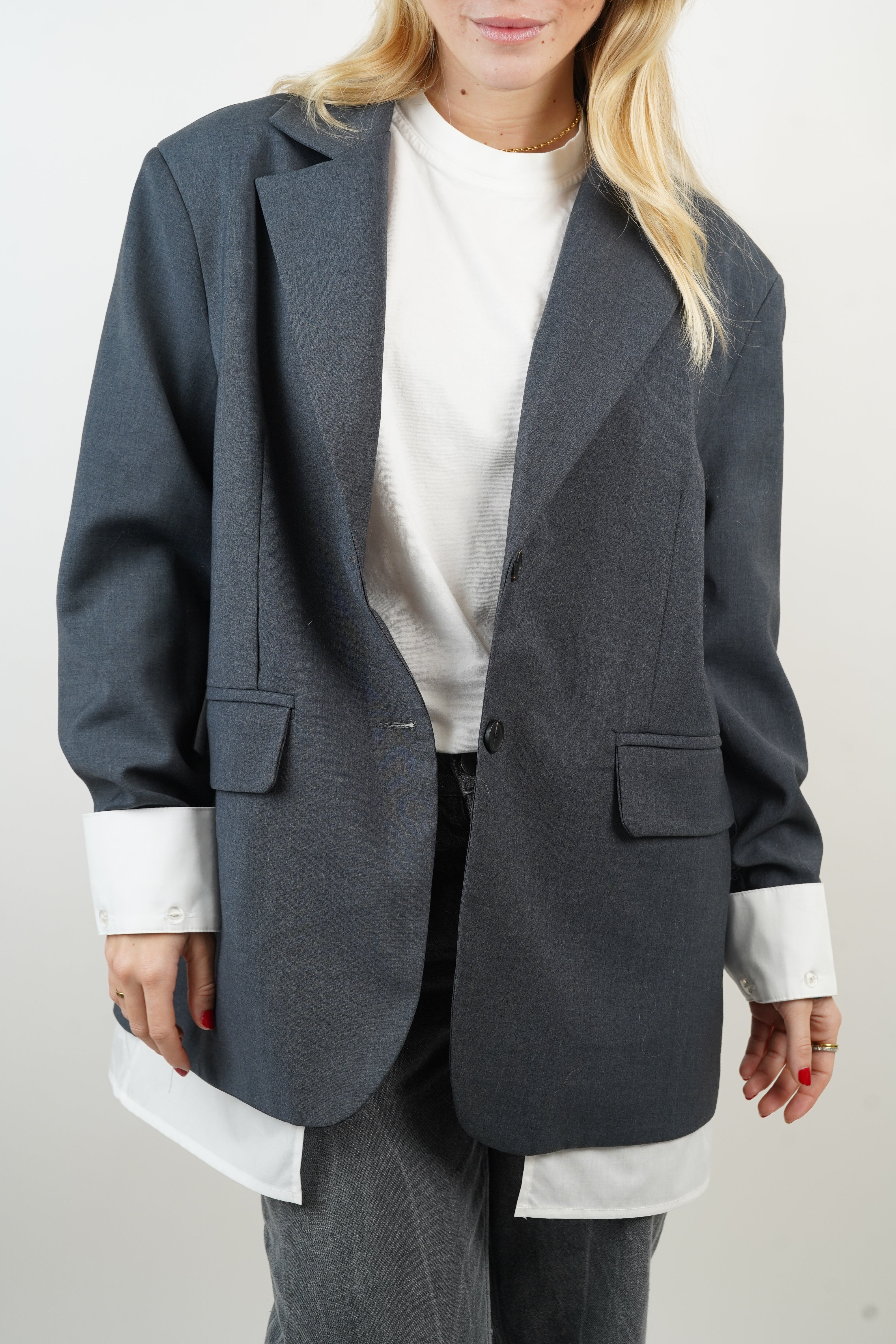 Blazer oversize Sophie gris