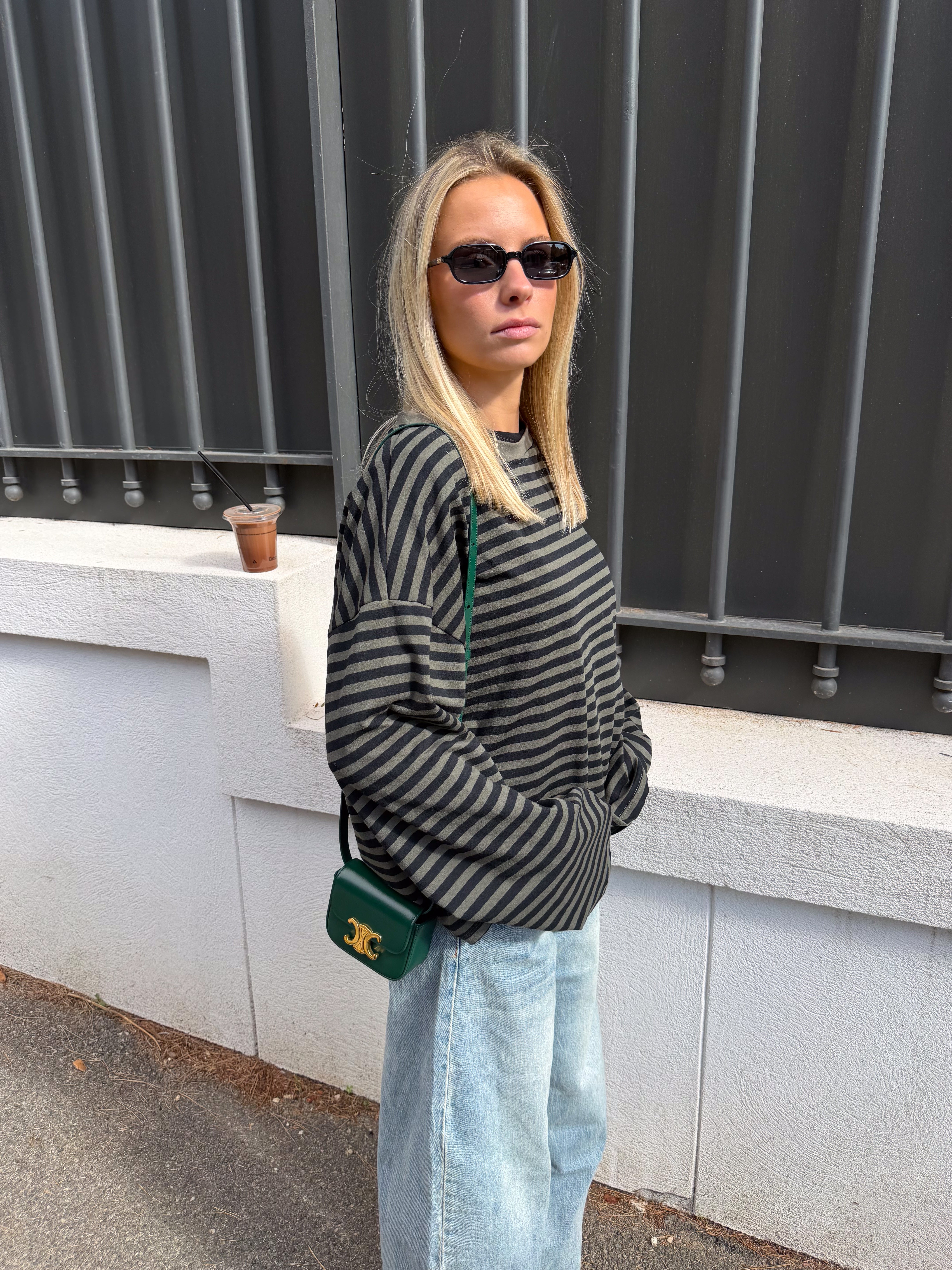 Tee-shirt Océane kaki et noir