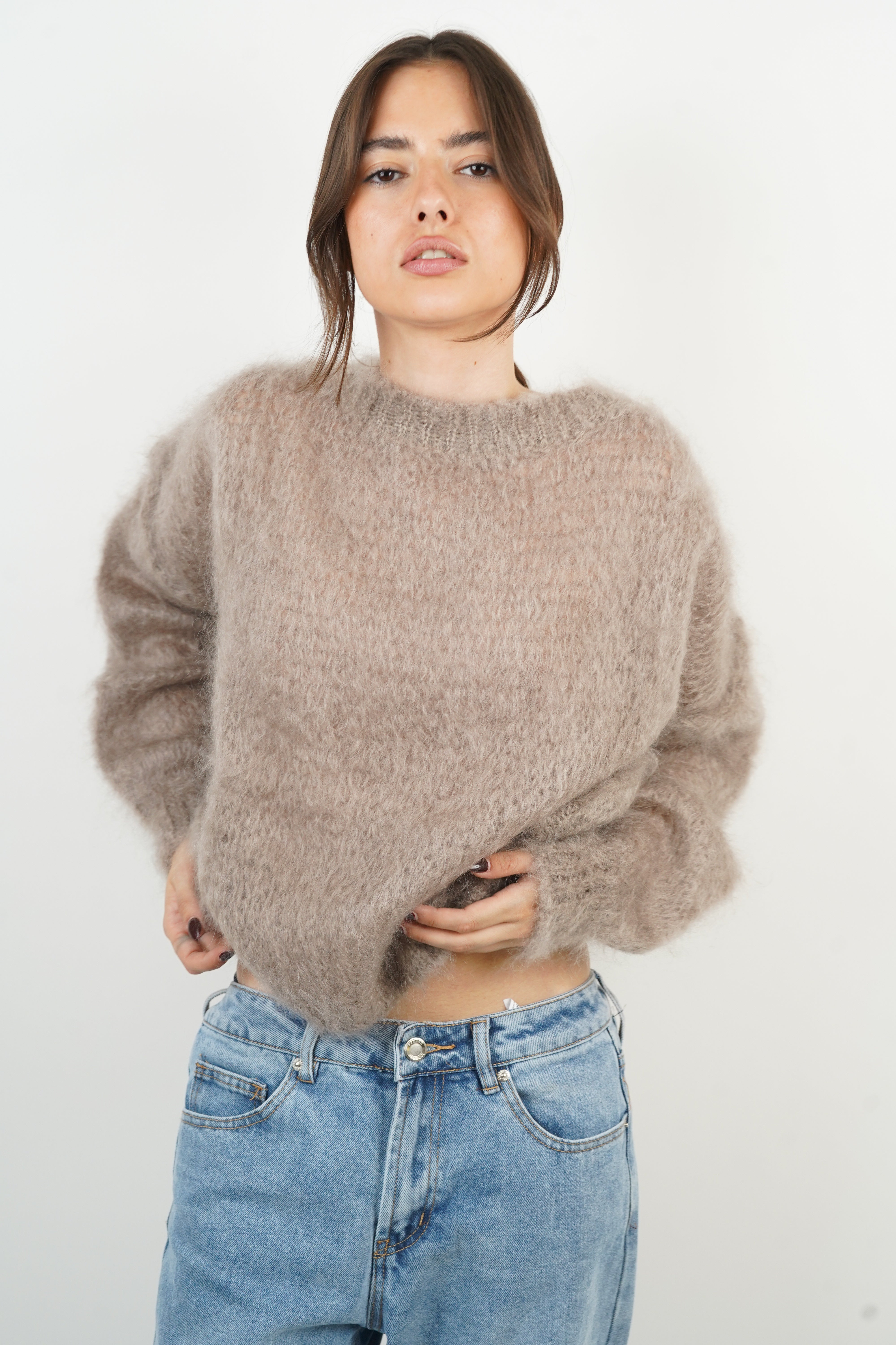 Cloe Taupe-Pullover