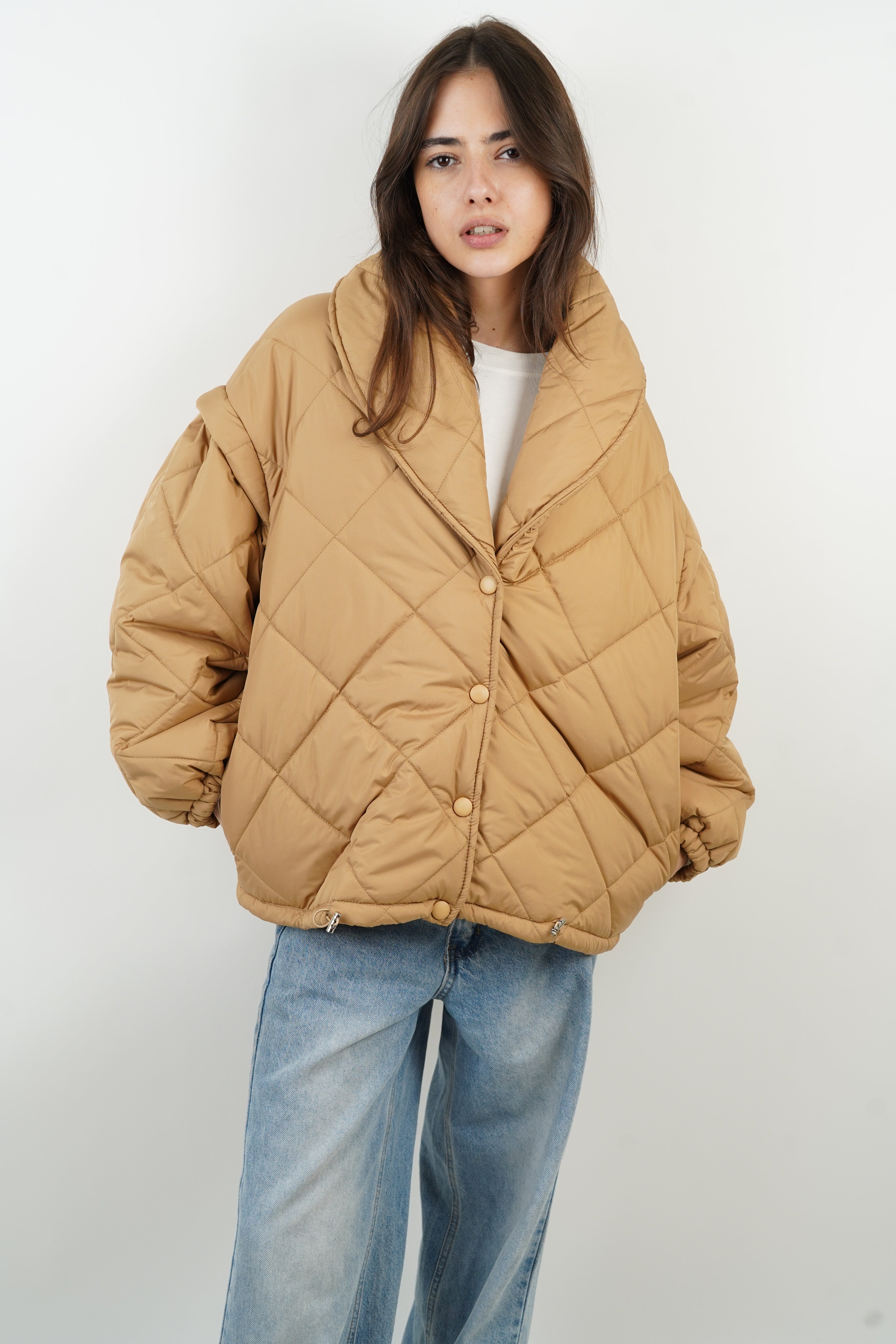 Eve camel down jacket