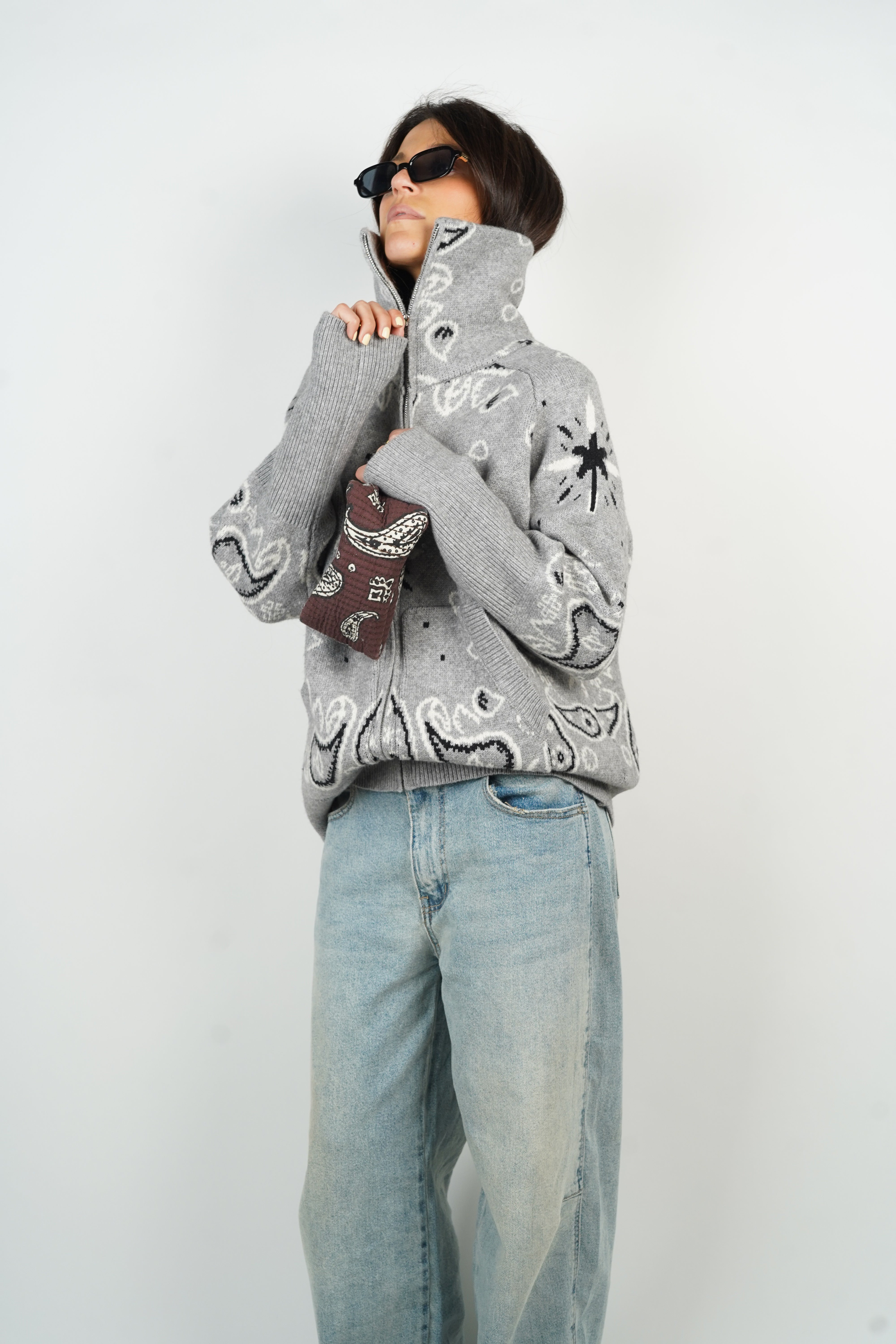 Carla gray cardigan