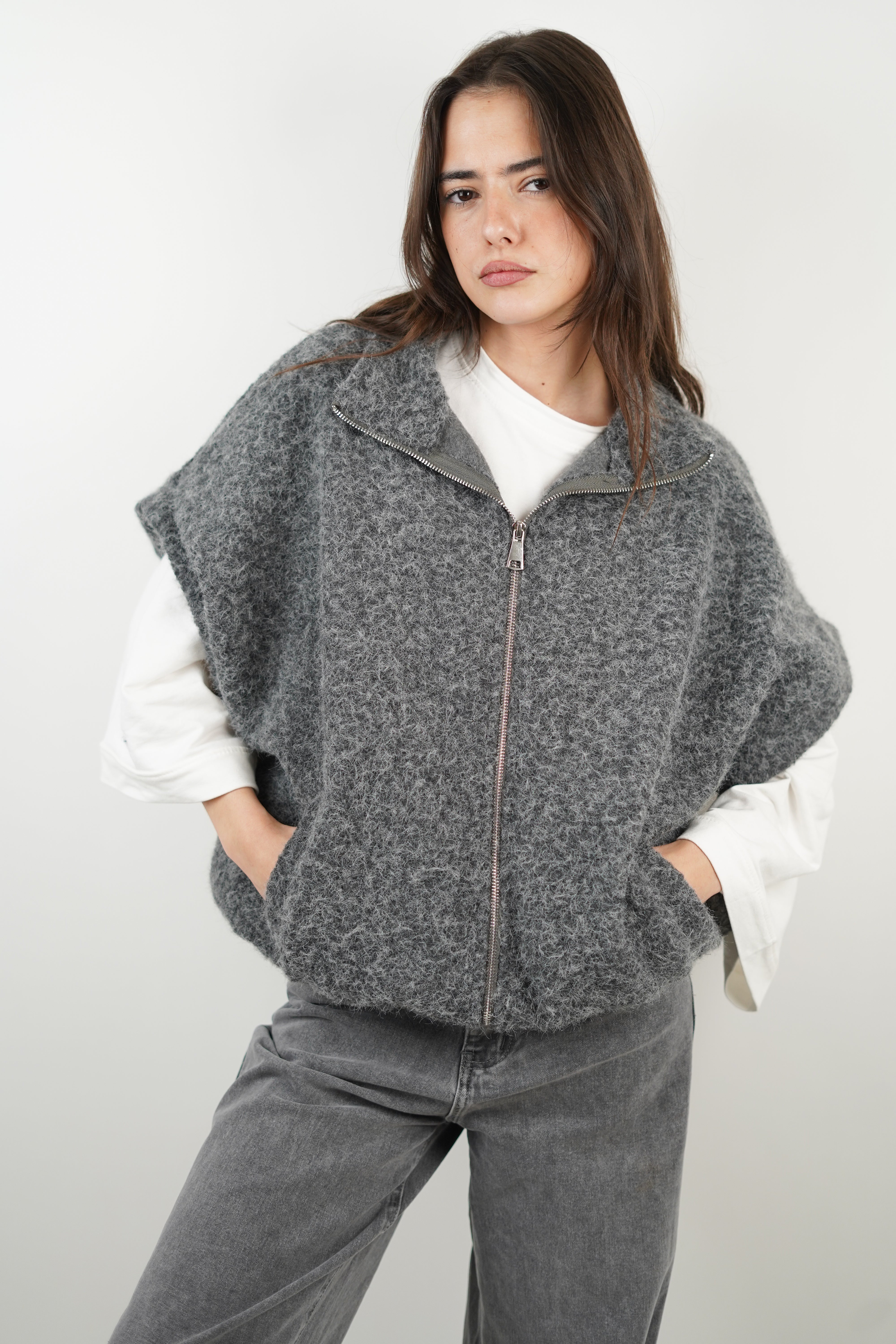 Manon grey bomber