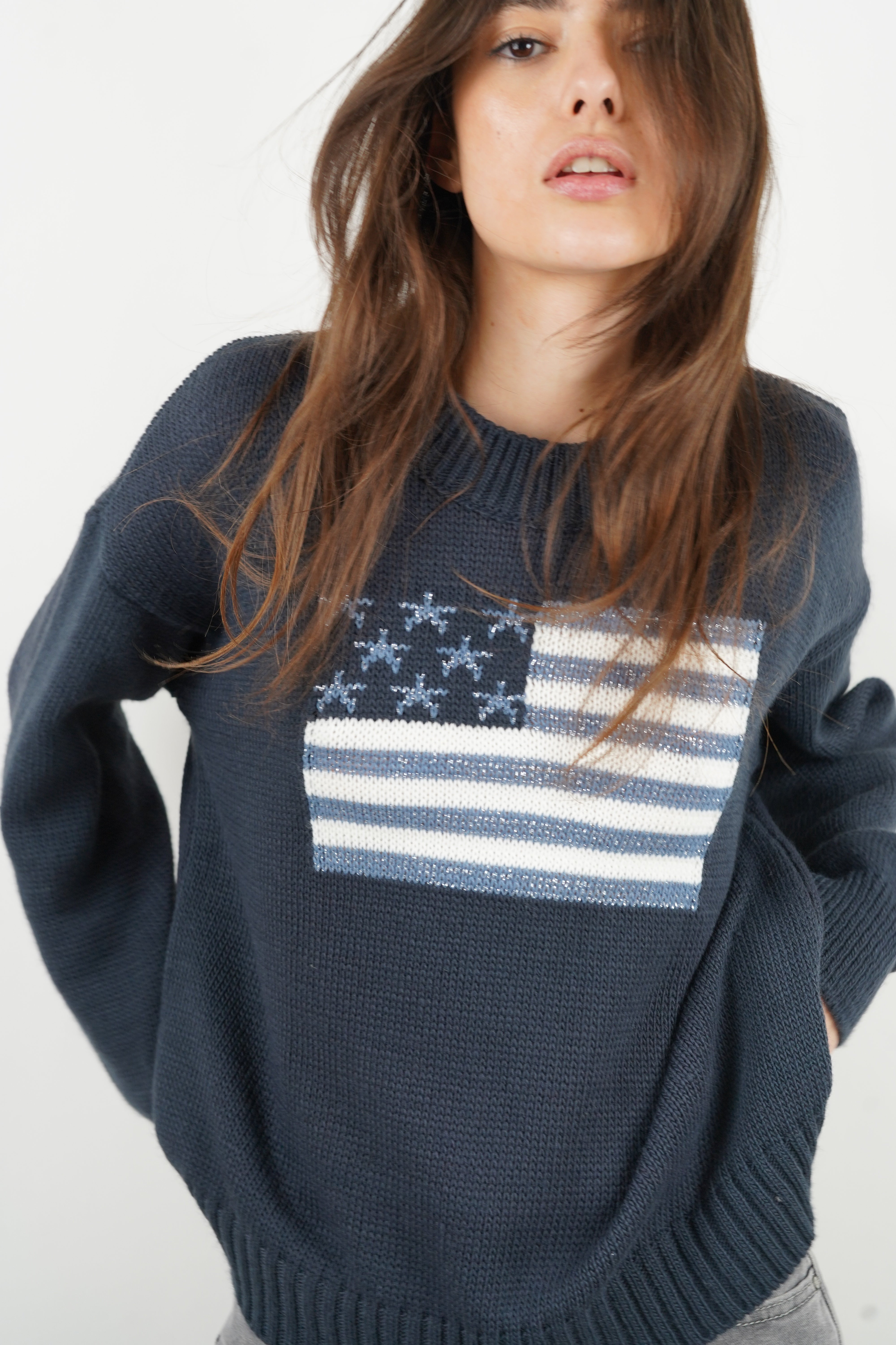 Barbara navy blue sweater