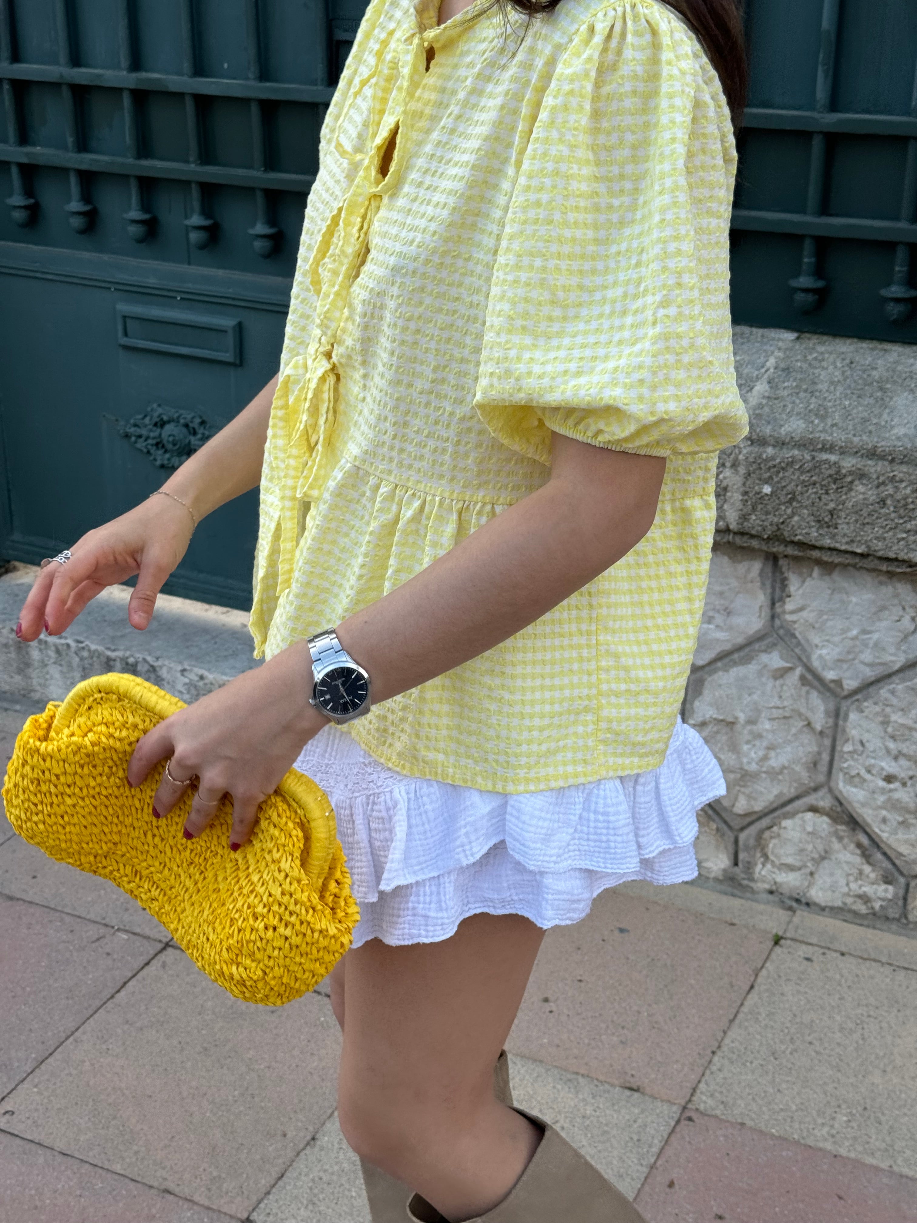 Yellow Vichy Blouse