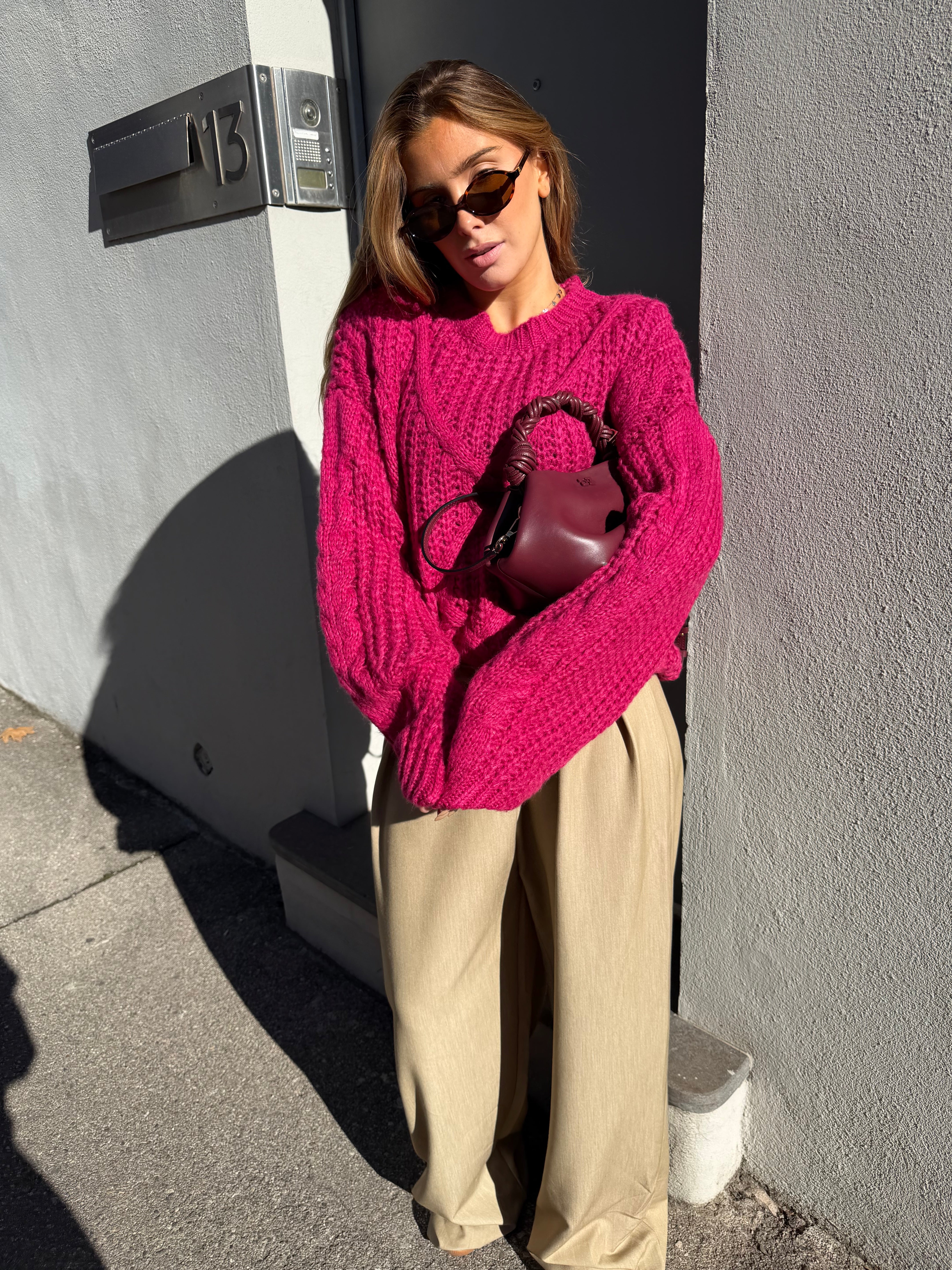 Monica fuchsiafarbener Pullover