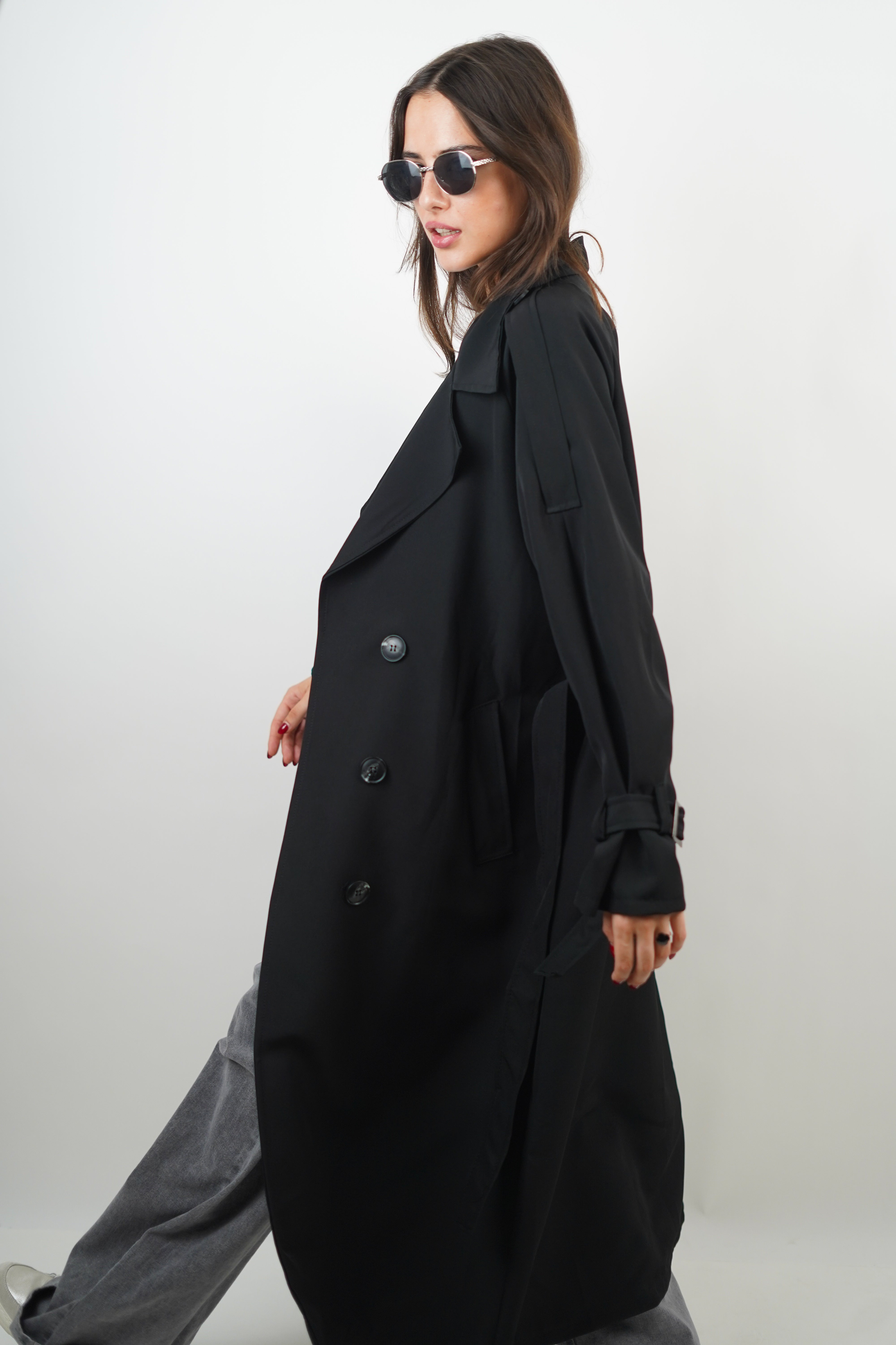 Lola schwarzer Trenchcoat