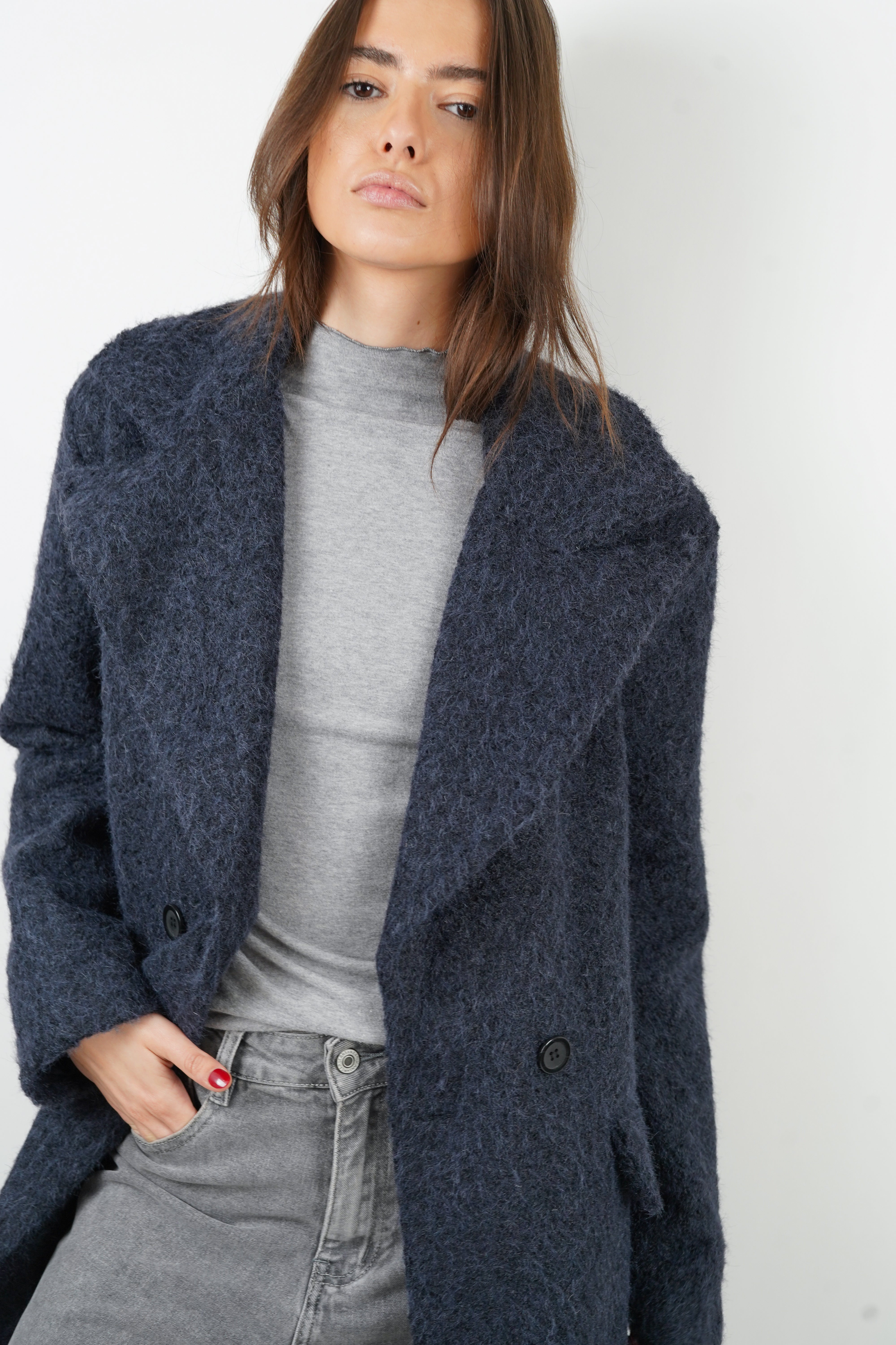 Ella Navy Blue Coat