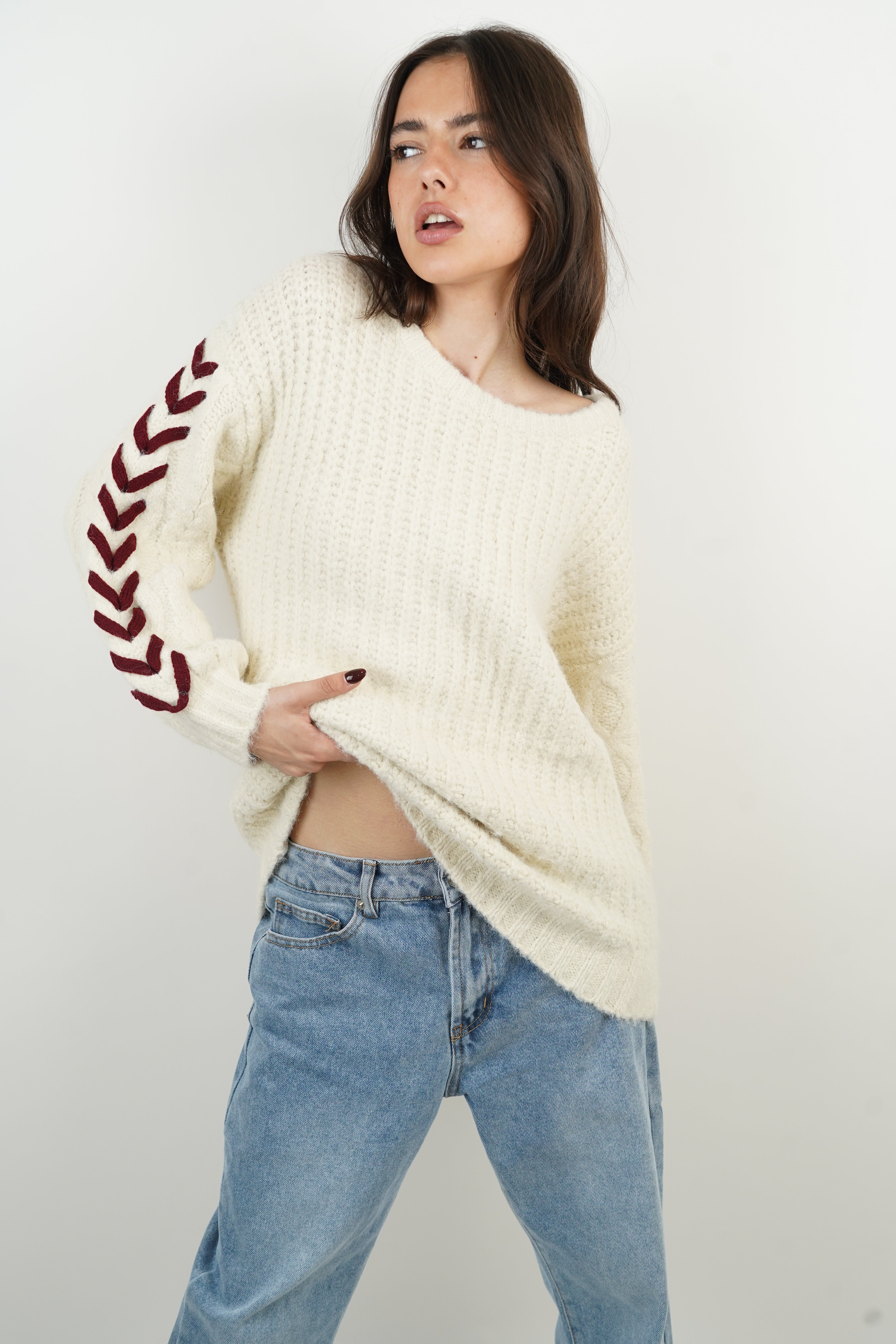 Pull en laine Emma beige