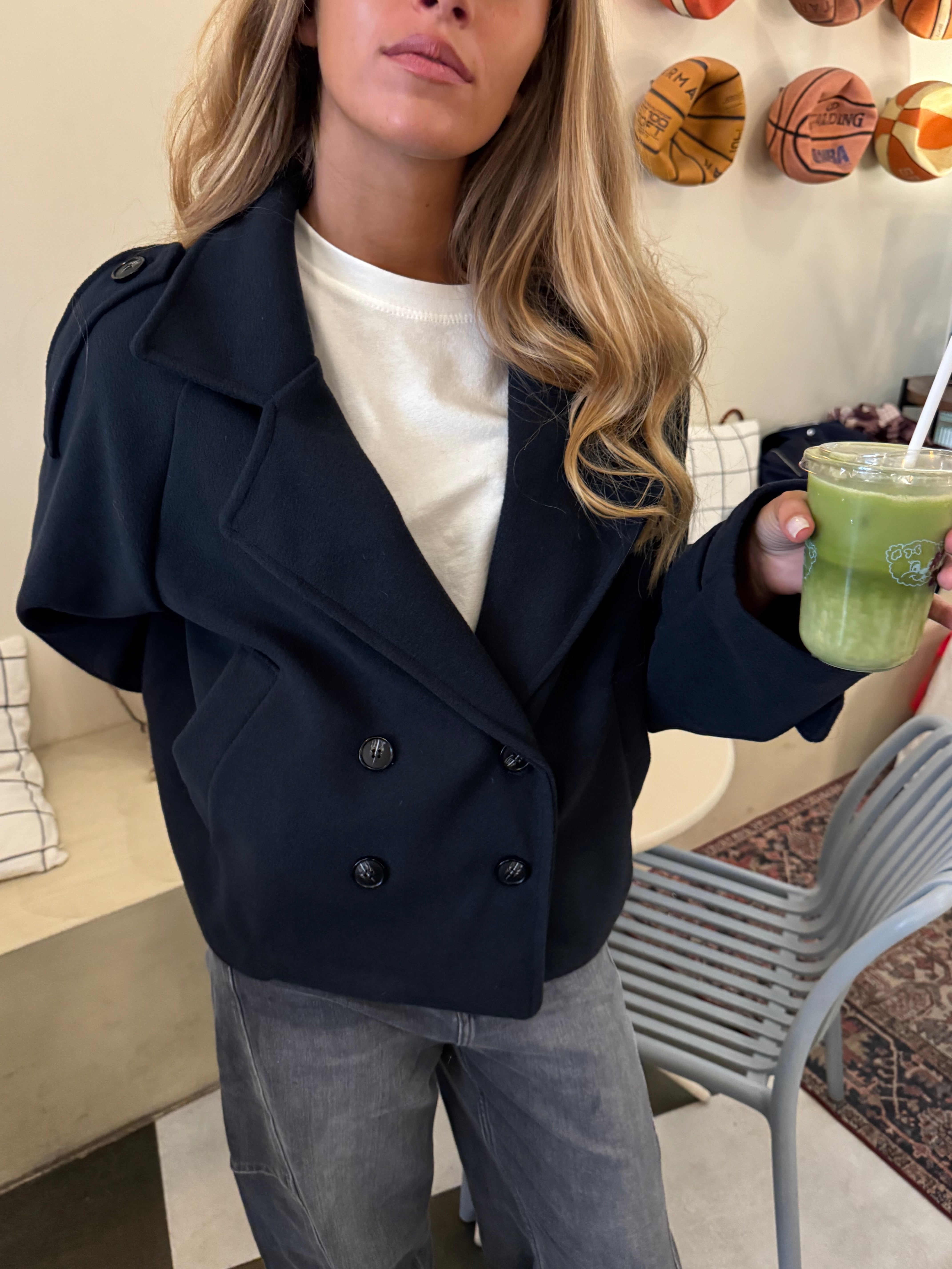 Manteau Spancer bleu marine