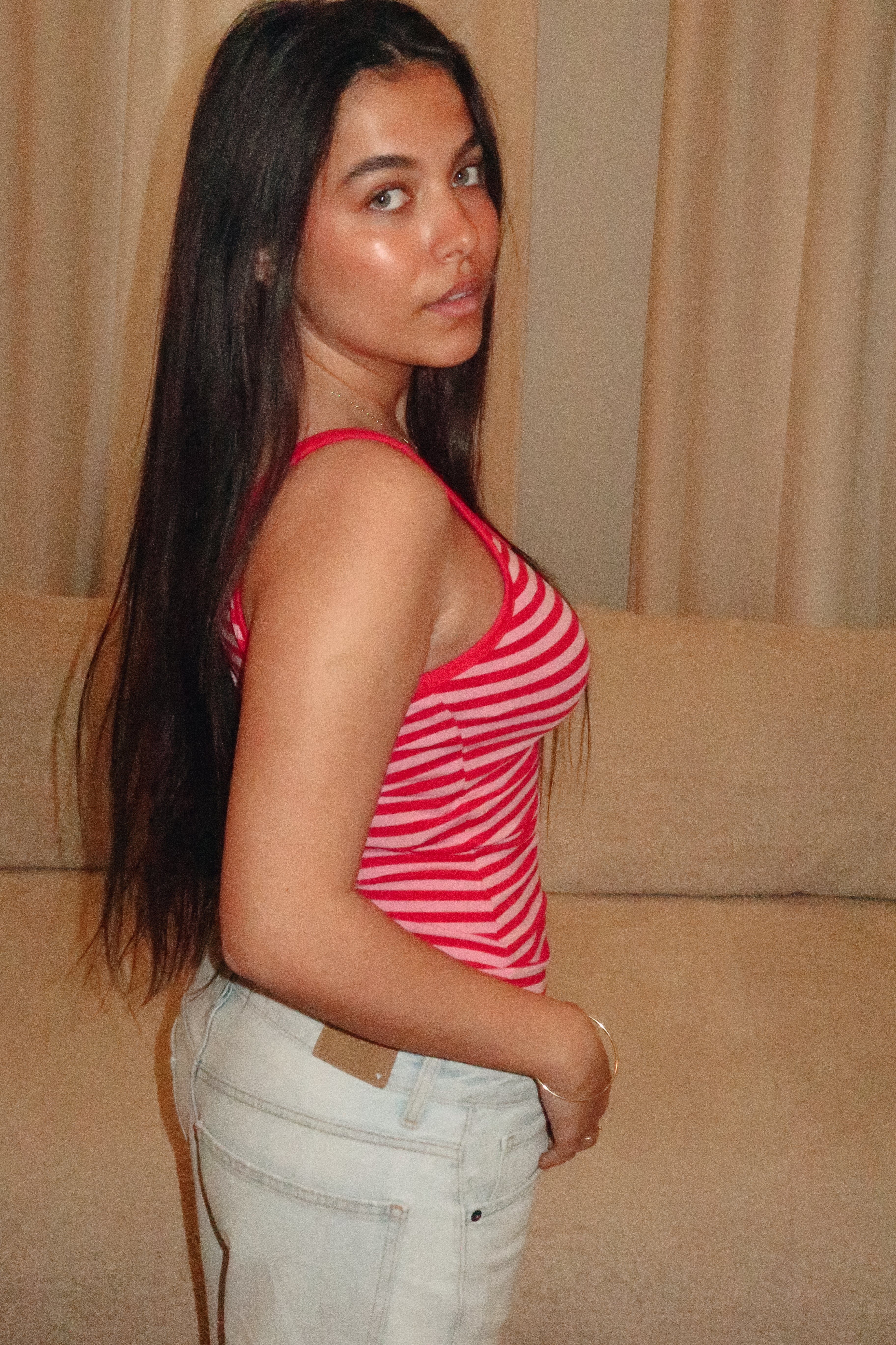 Débardeur Robyn rose et rouge