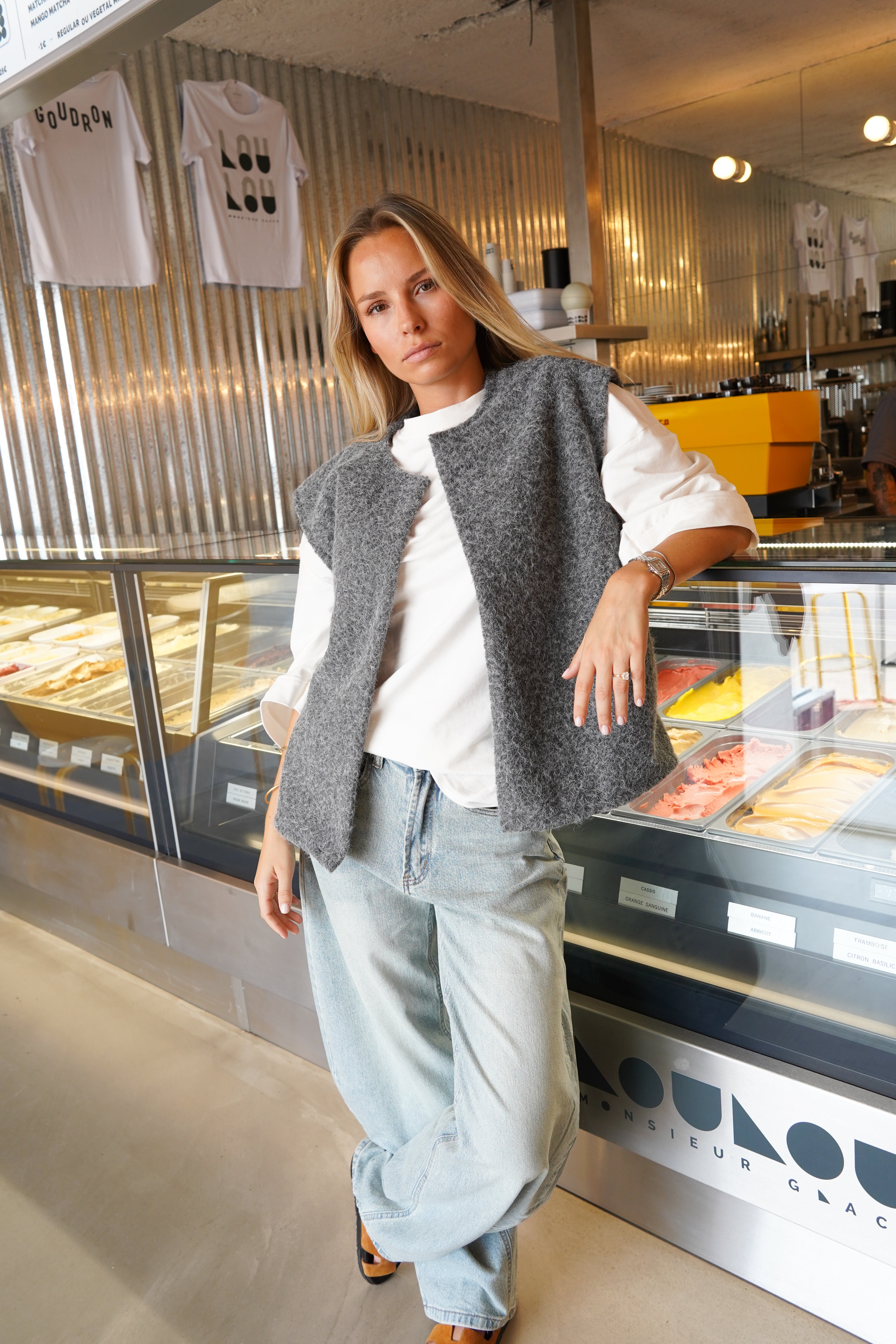 Dunkelgraue Maddy-Jacke