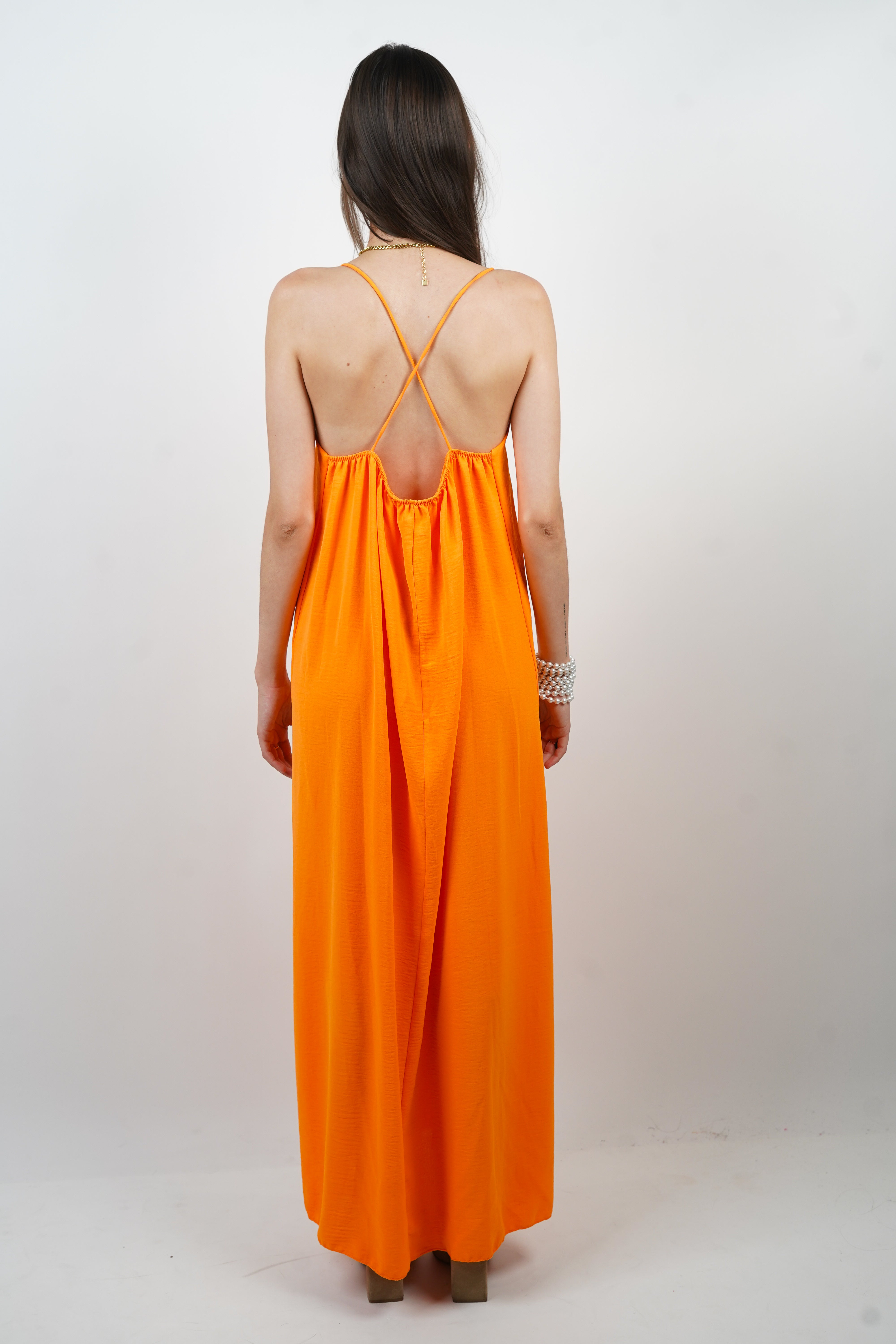 Orangefarbenes Carla-Kleid