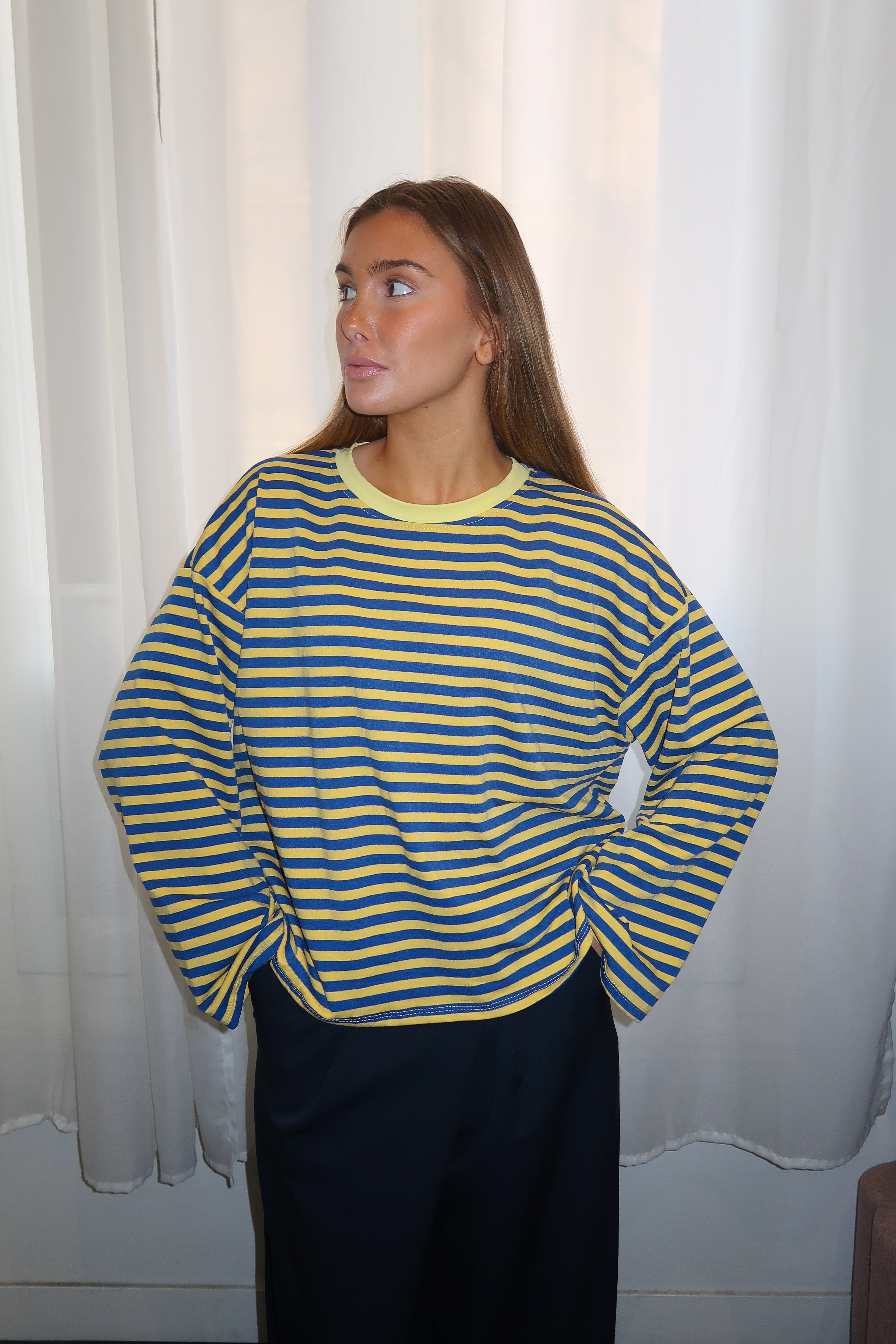 Océane yellow and royal blue t-shirt
