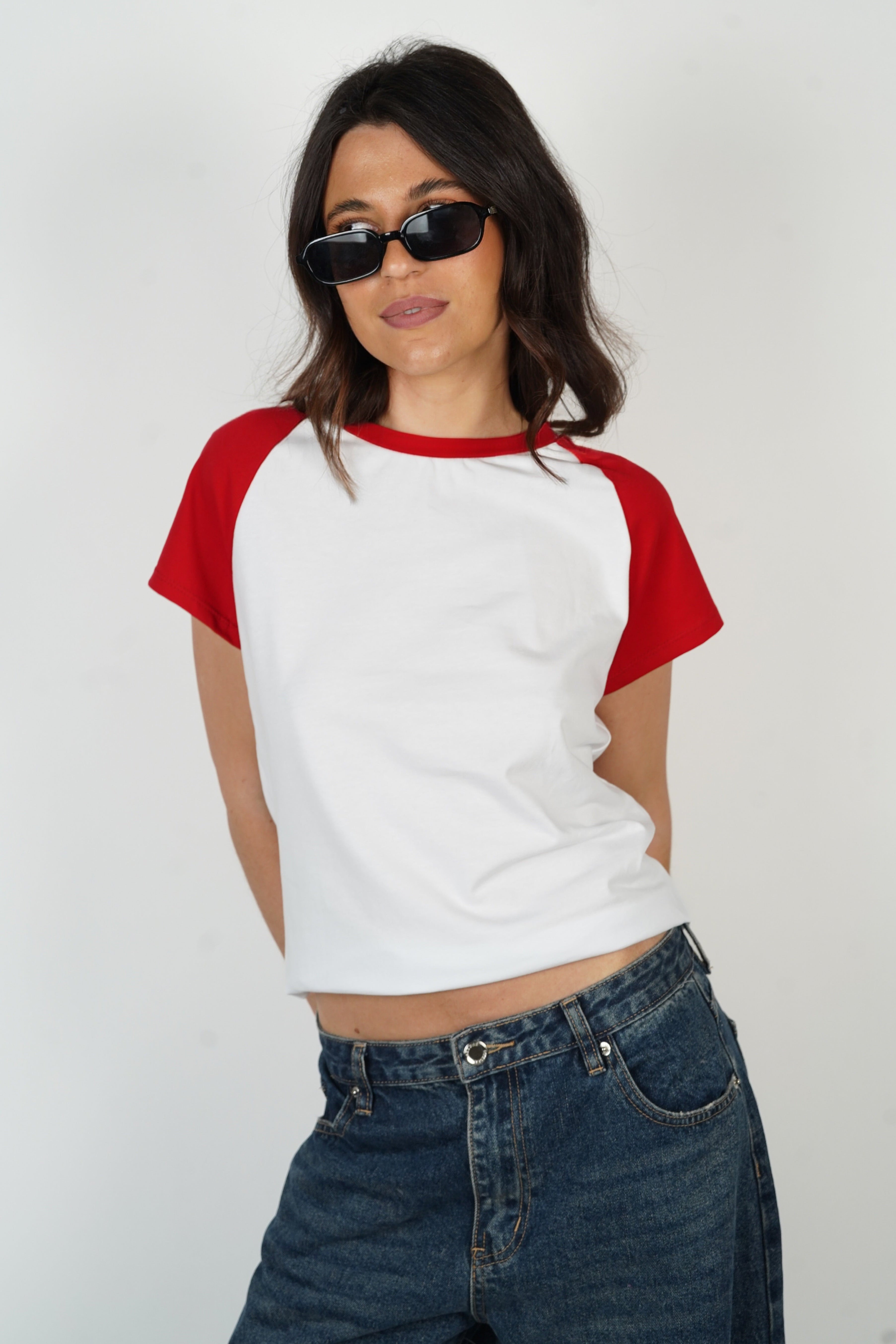 Tee-shirt Julia blanc et rouge