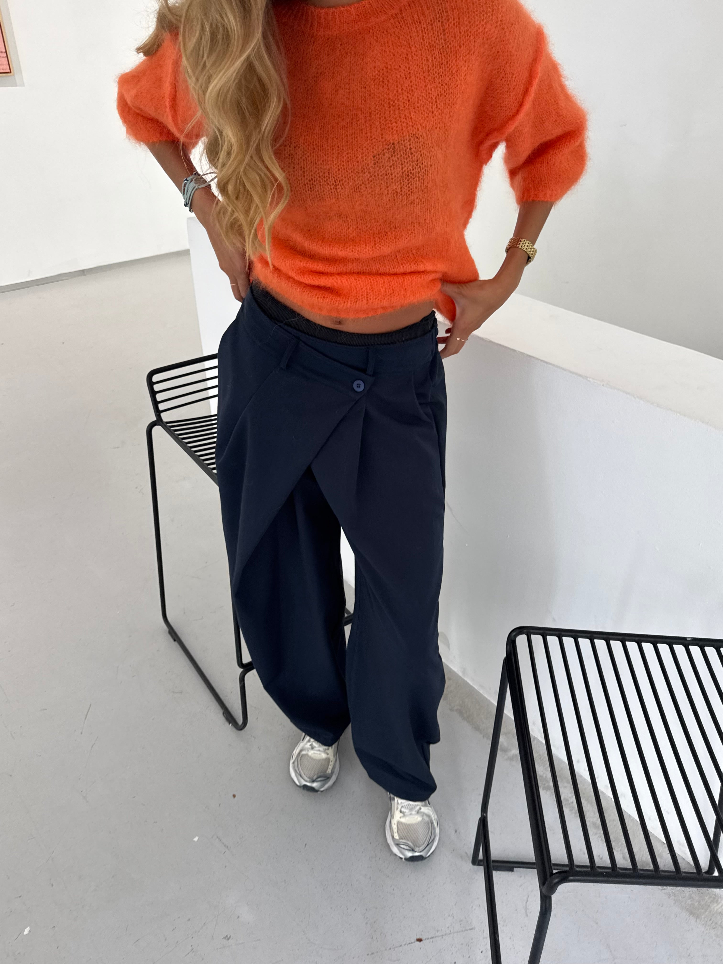 Pull 80% Mohair Jodie orange