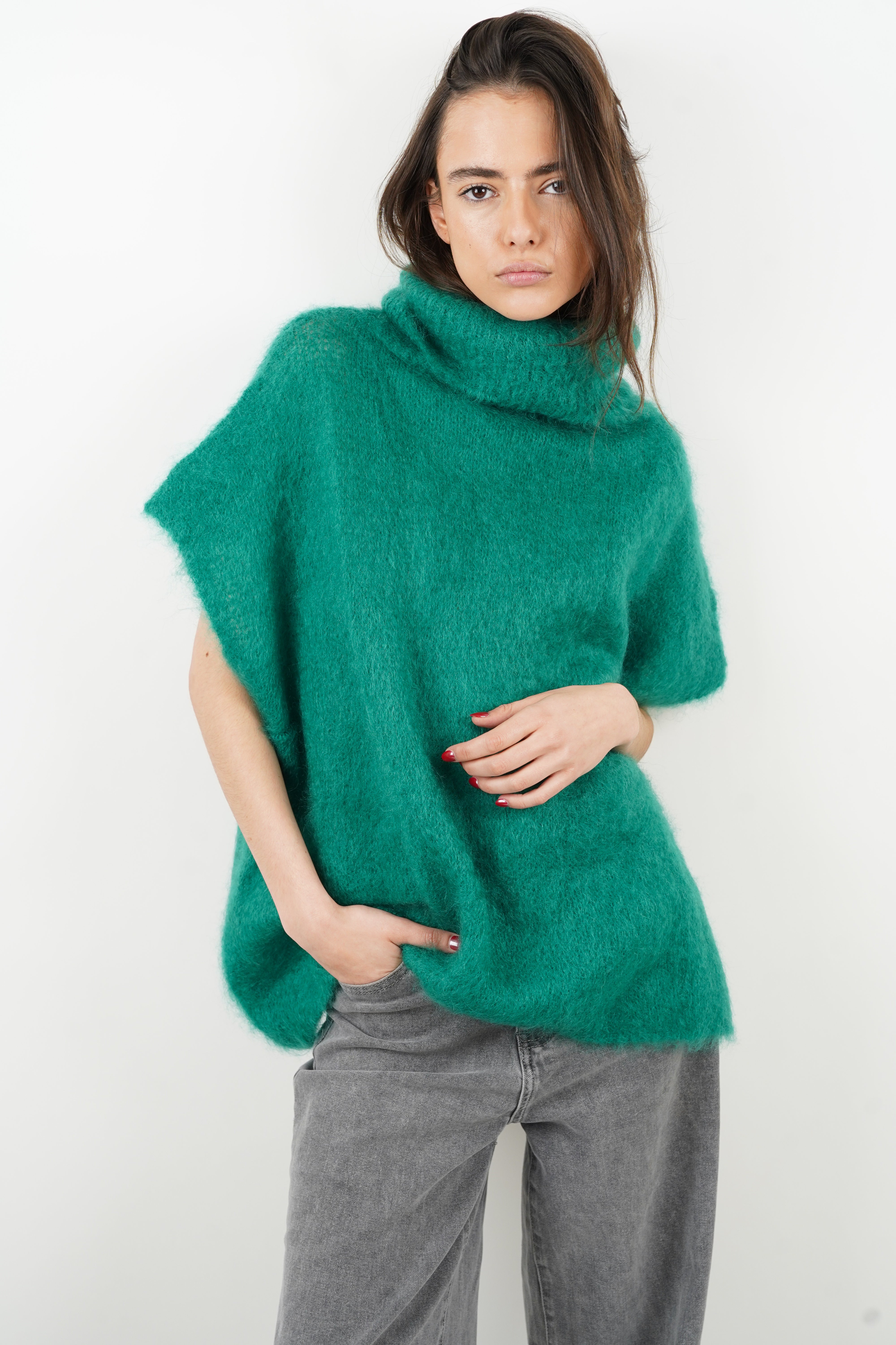 Pull Pietra mohair vert