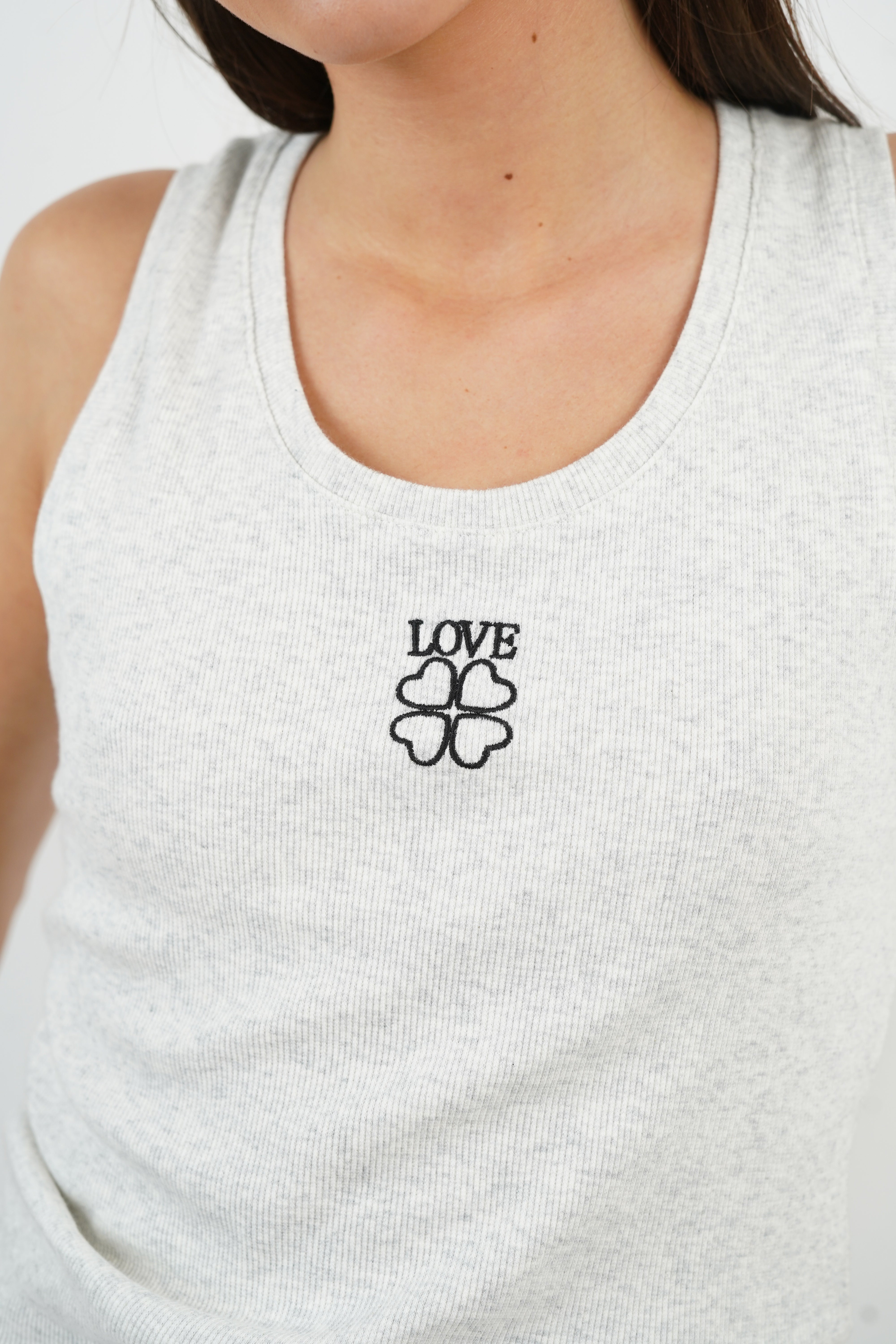 Love Tank Top Grau