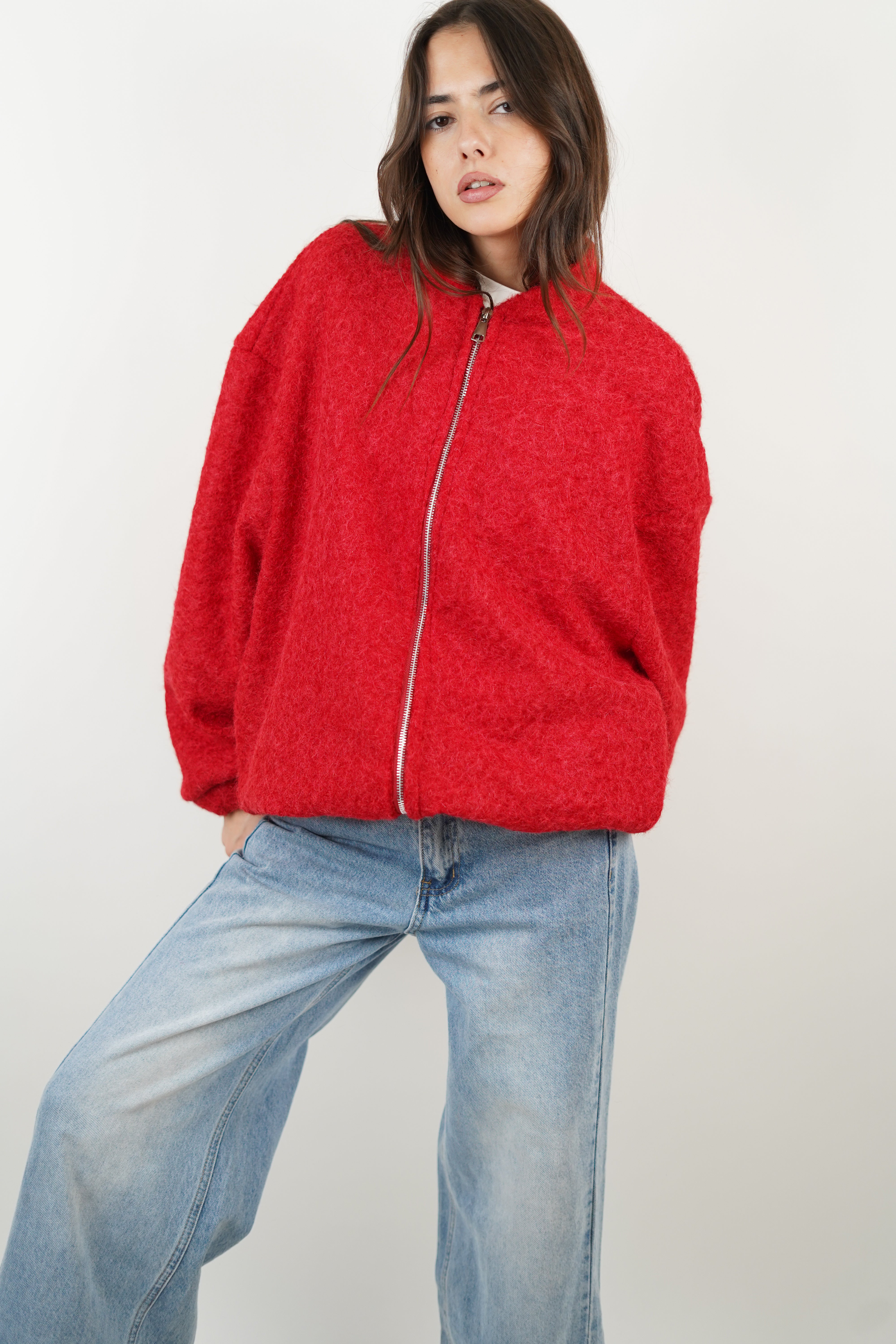 Maddy-rote Bomberjacke