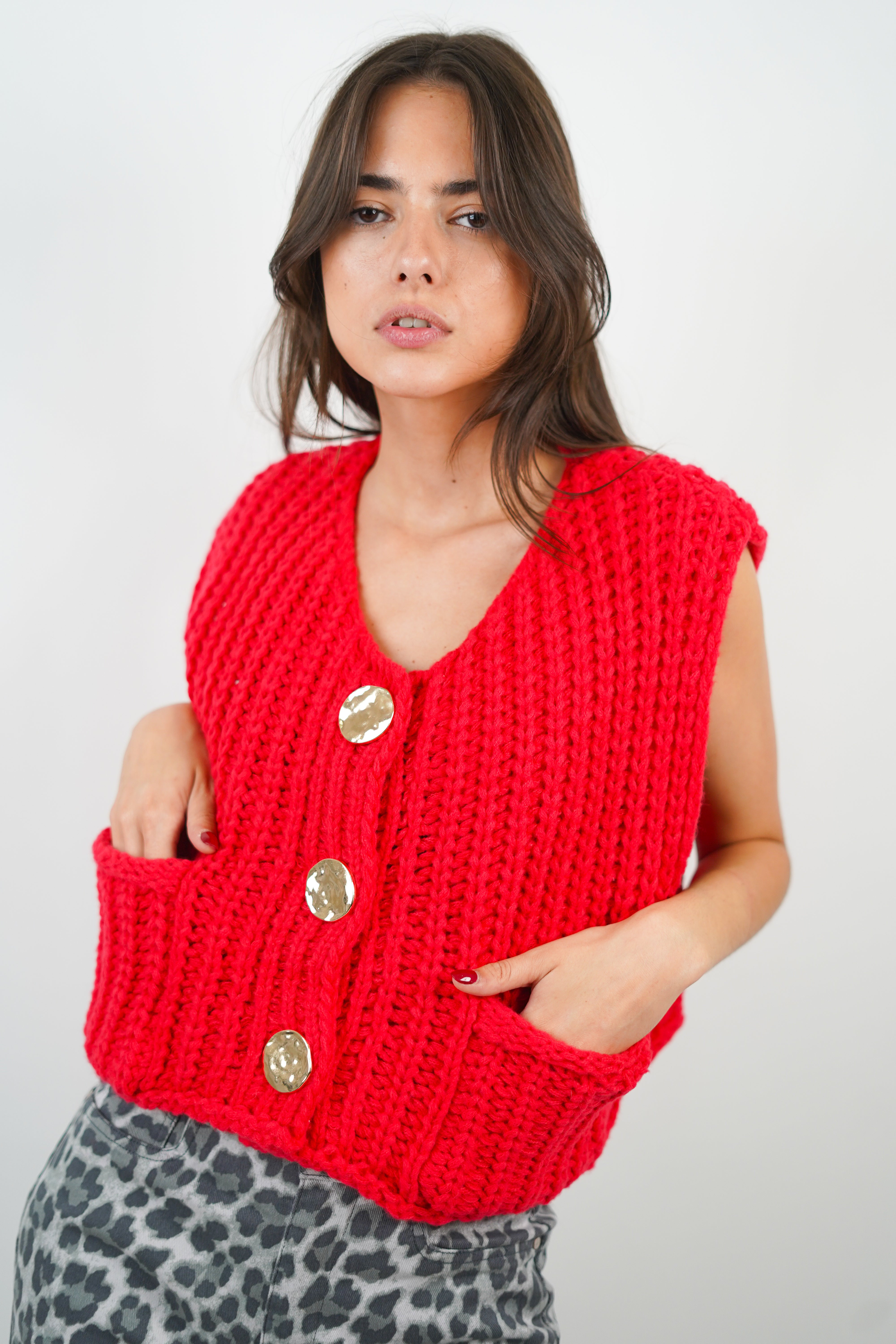 Gilet Béa rouge