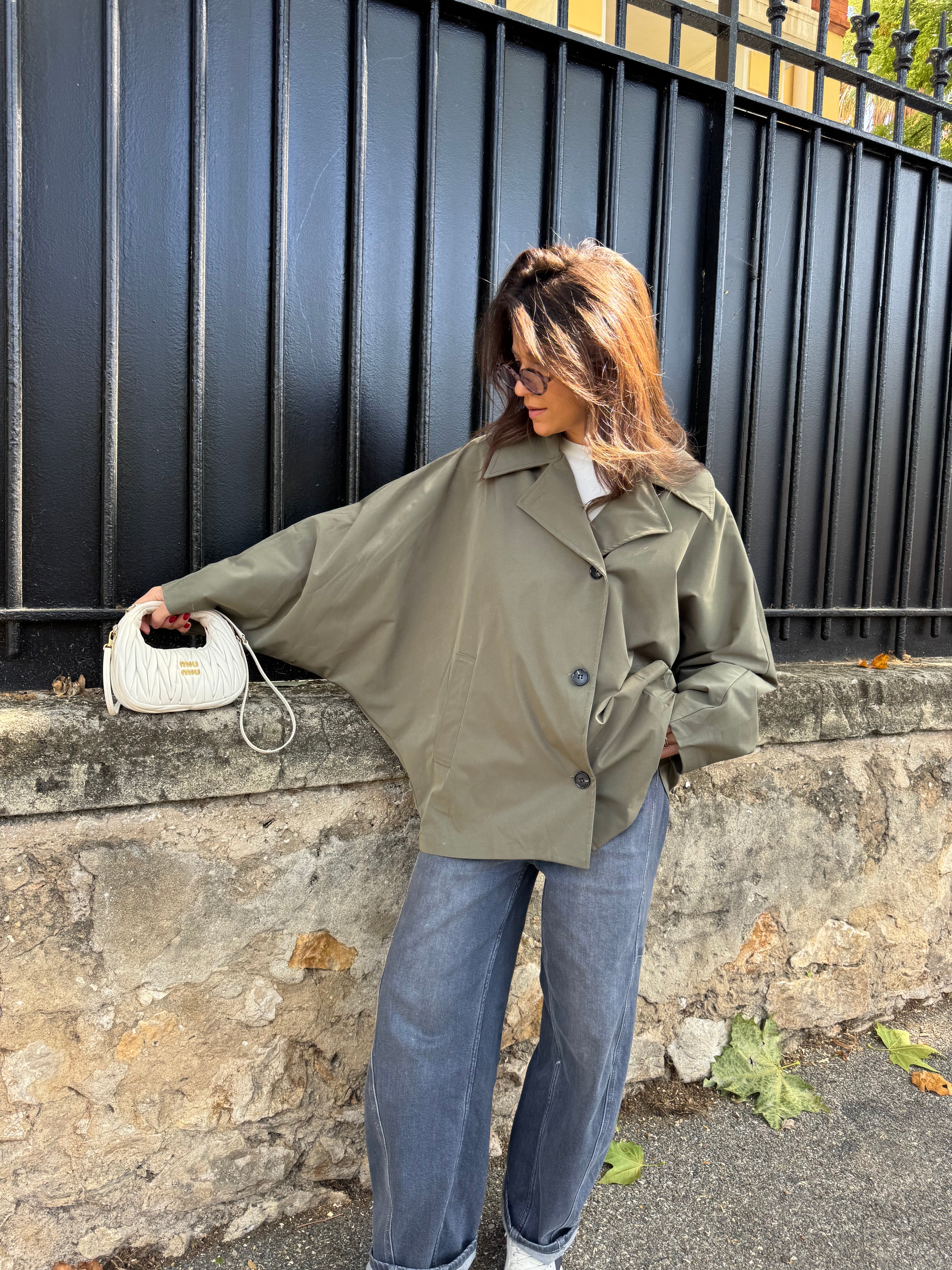 Ella khaki trench coat