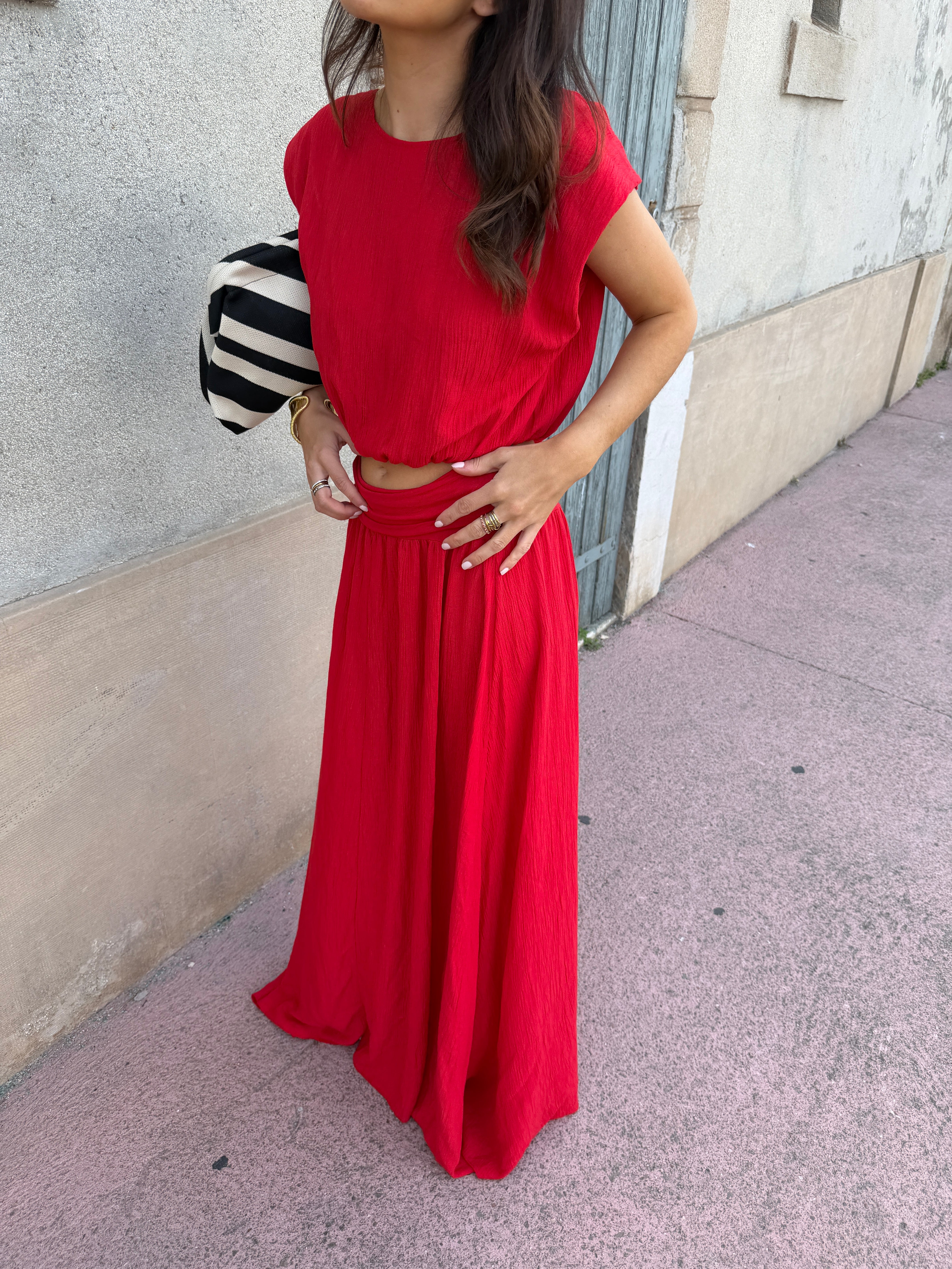 Ensemble Audrey rouge