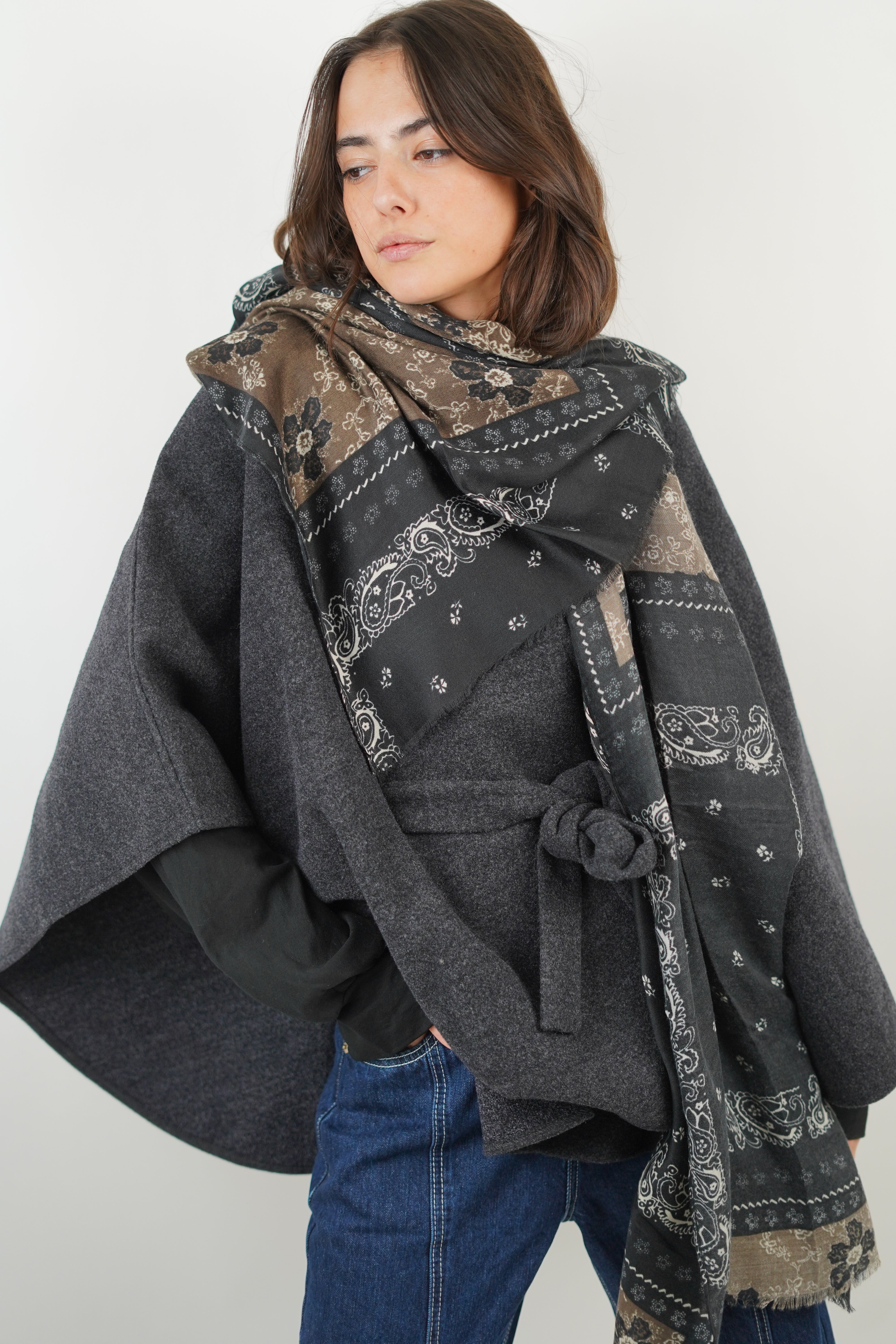 Black bandana scarf