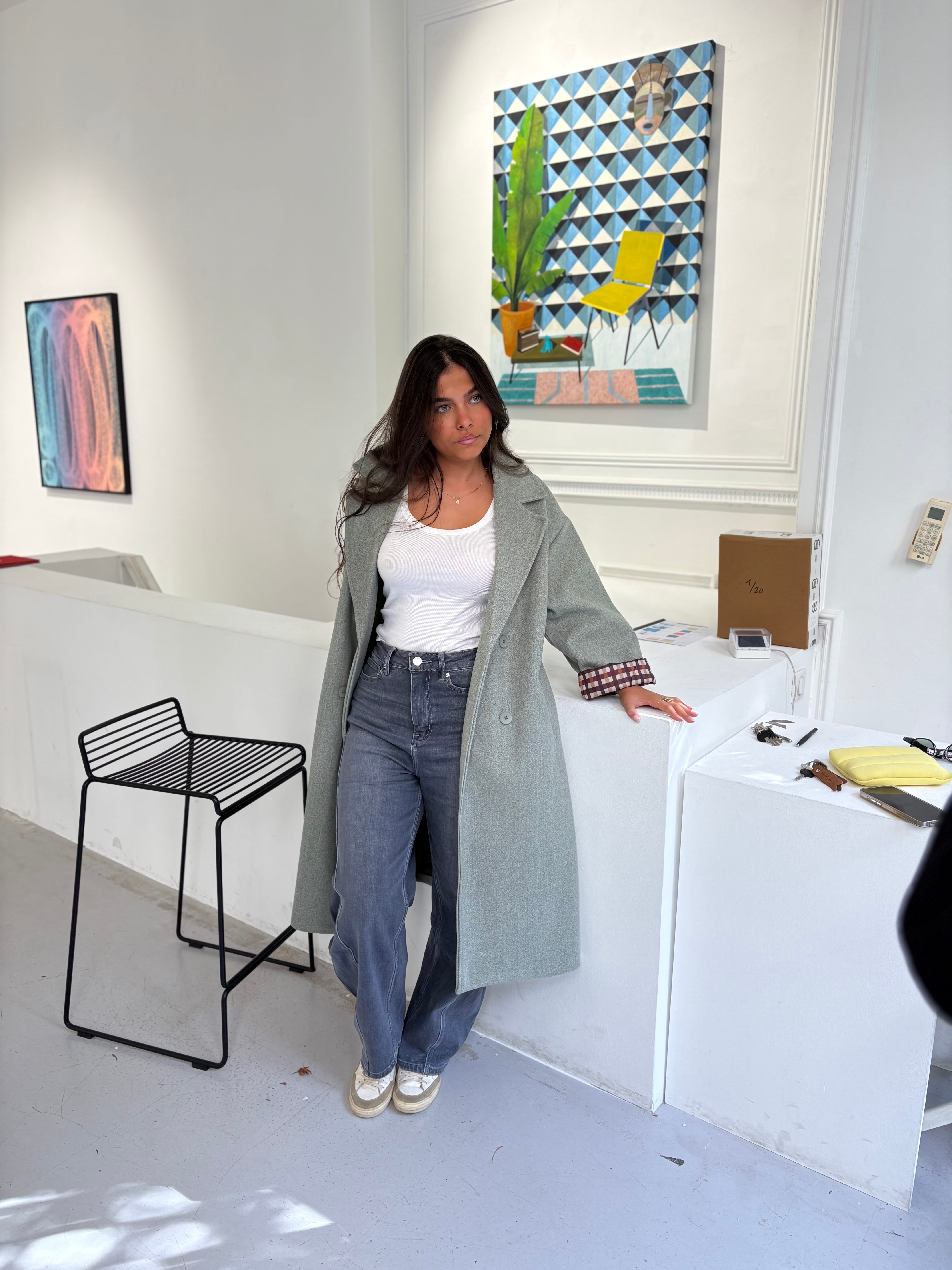 Manteau Charlie gris foncé