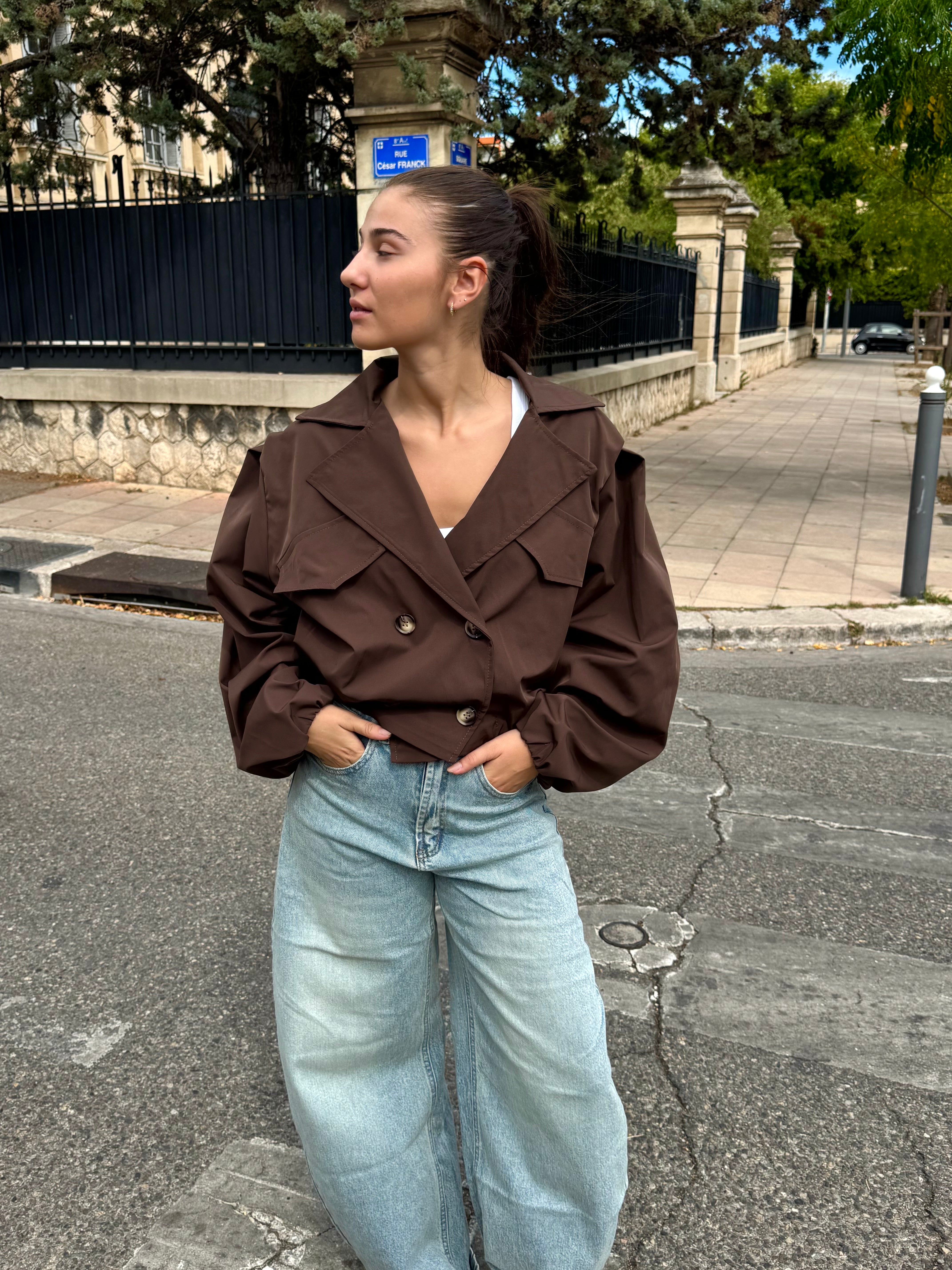 Brauner Tessa-Trenchcoat