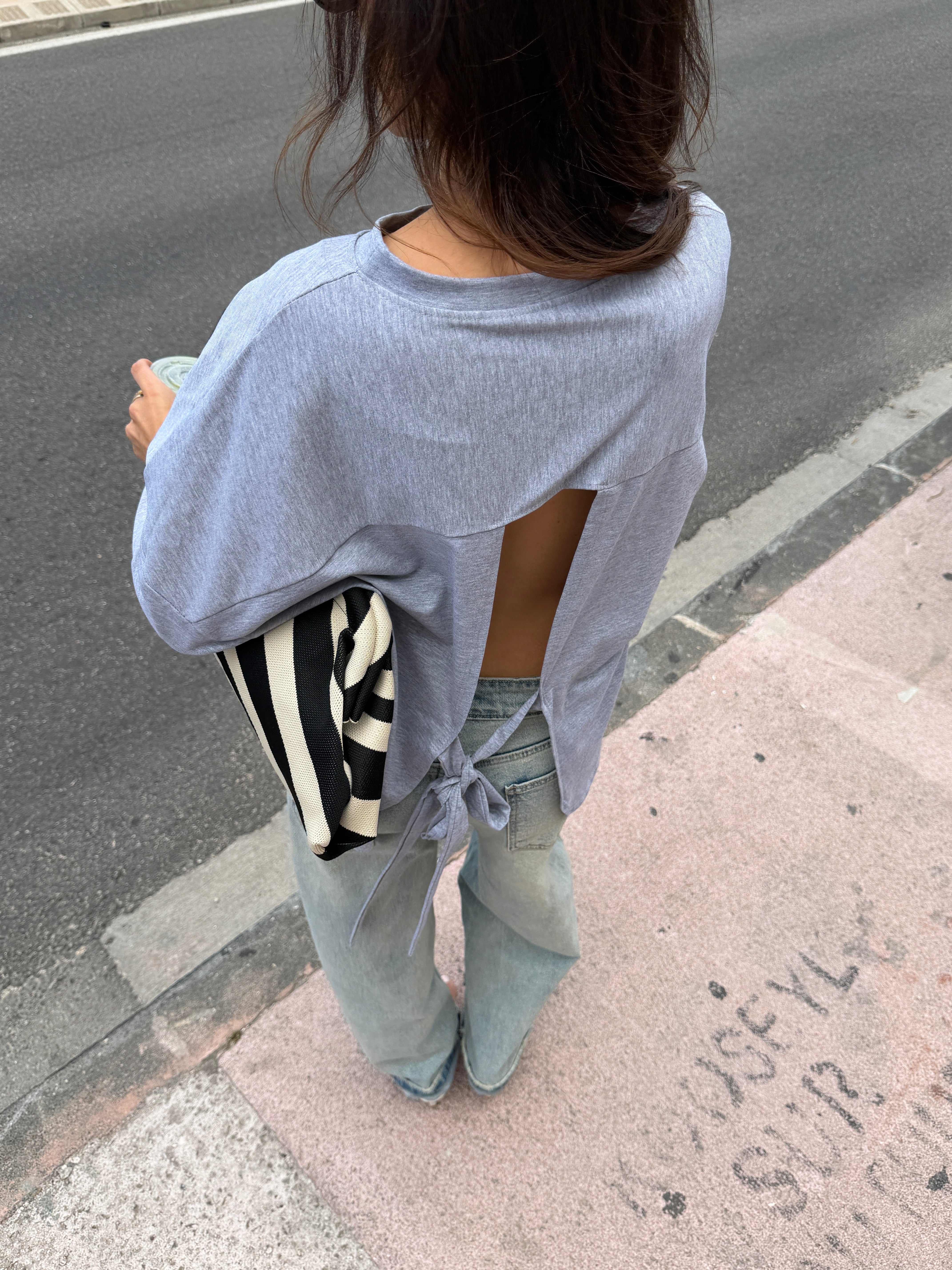T-shirt Véronique grigio