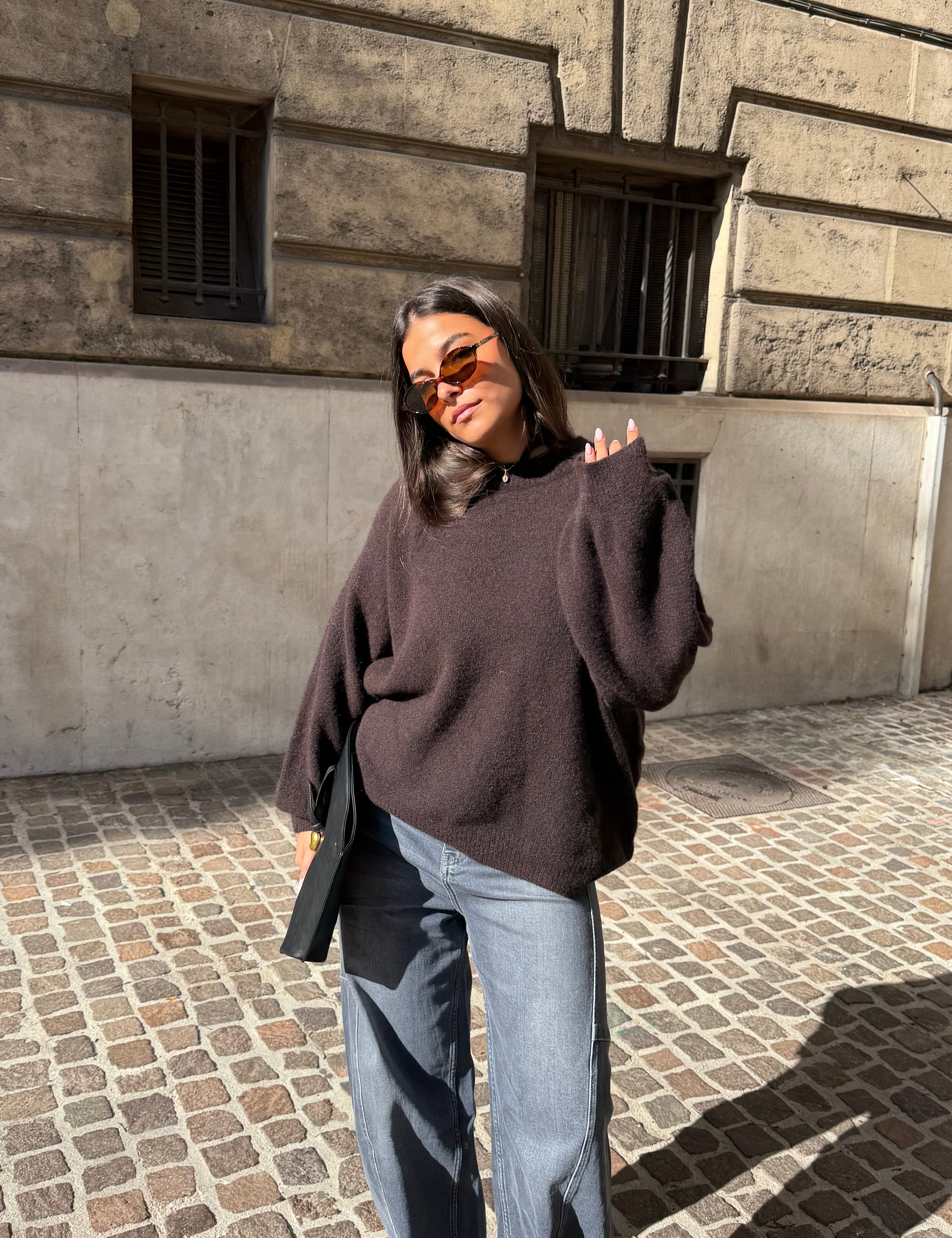 Pull Caroline marron