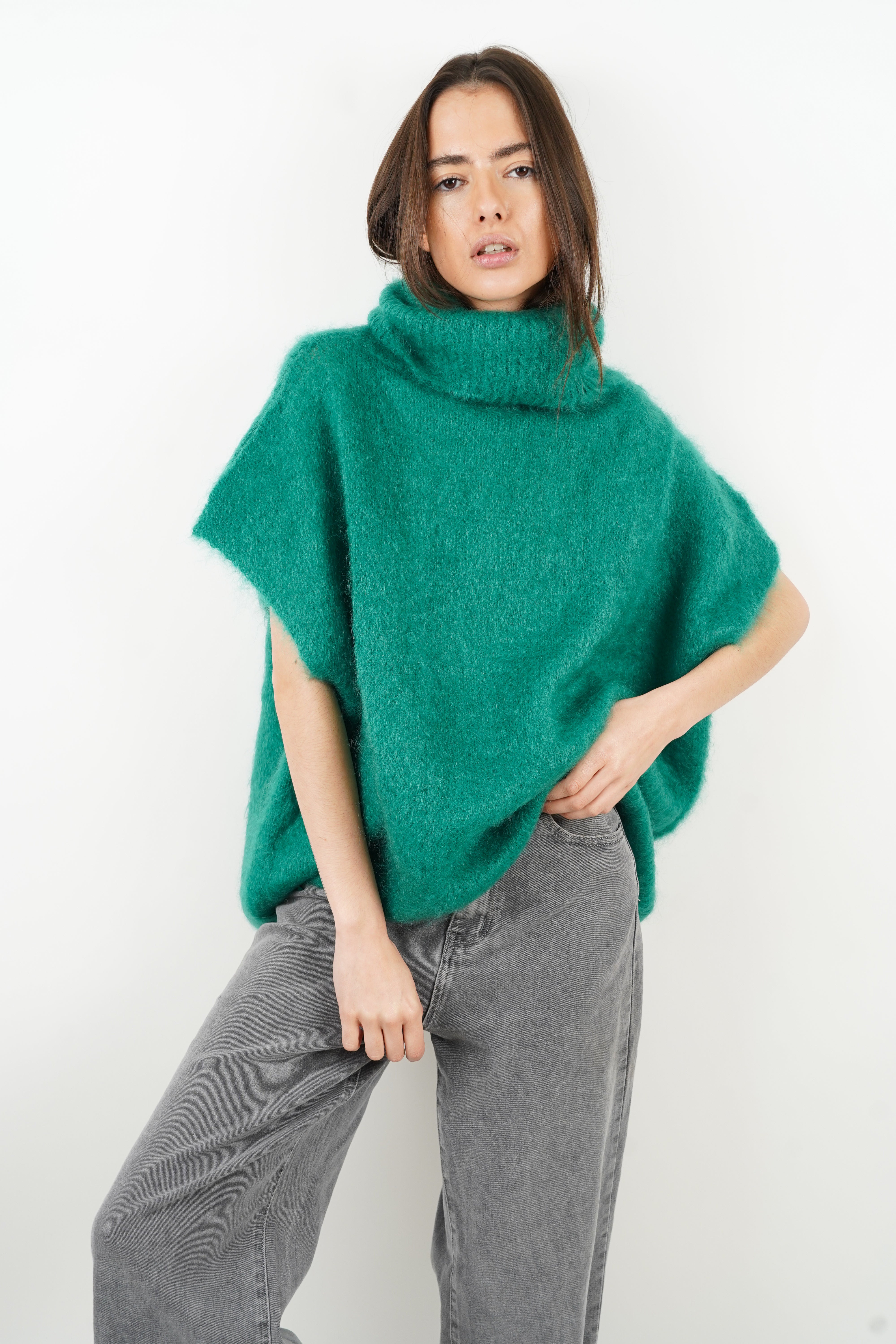 Pietra green mohair sweater