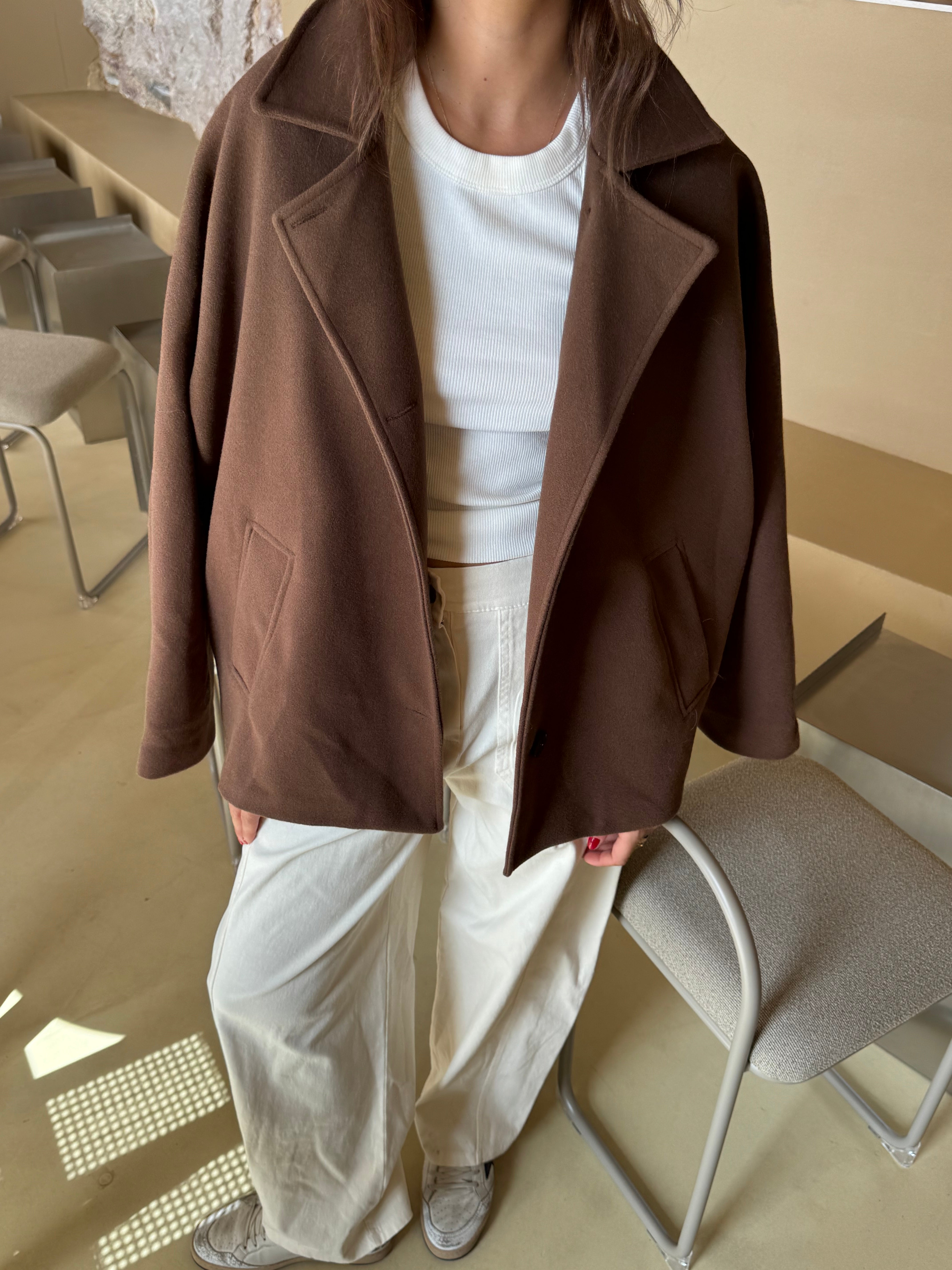 Brauner Agathe-Mantel