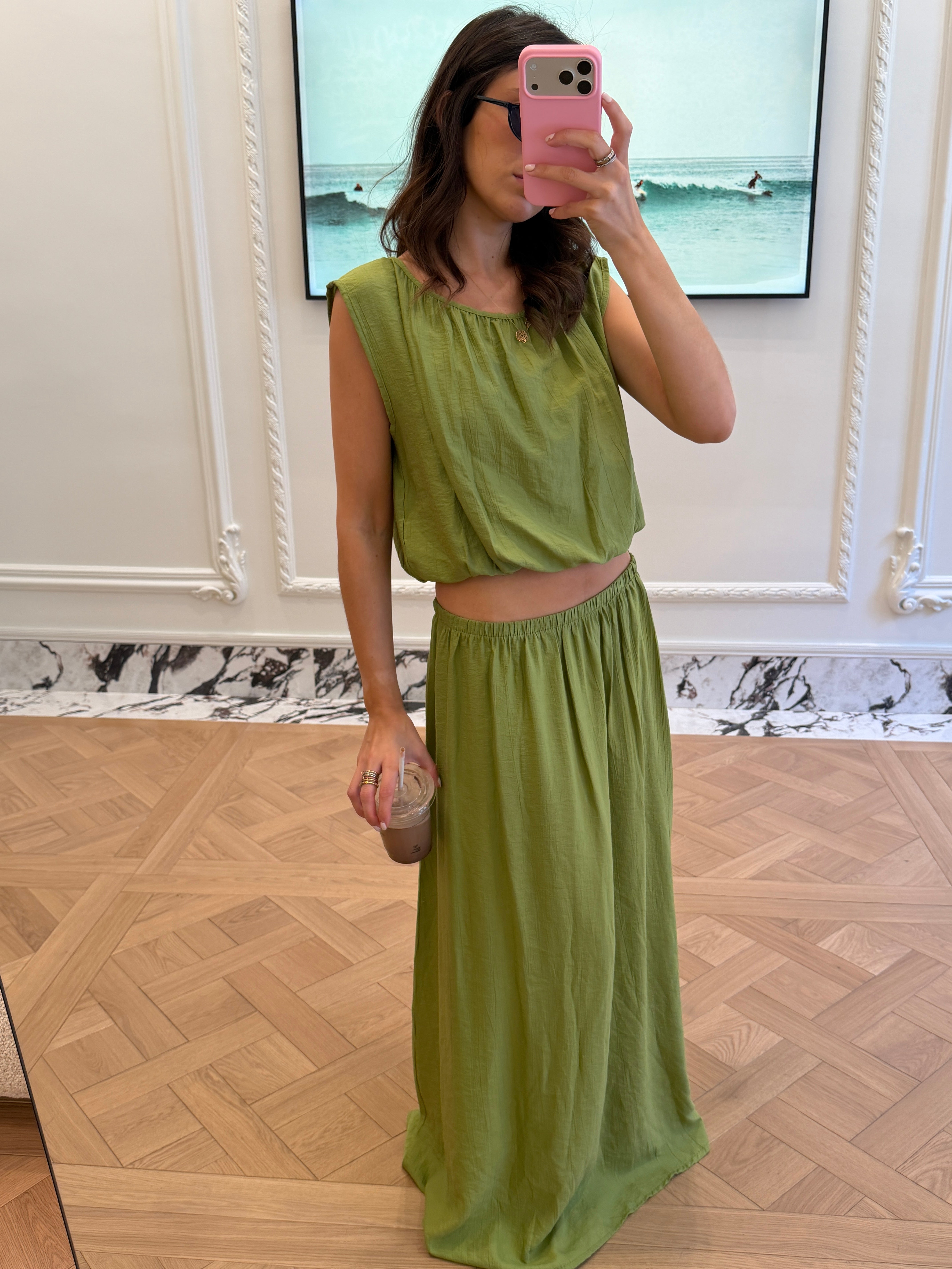 Ensemble Daniella vert olive