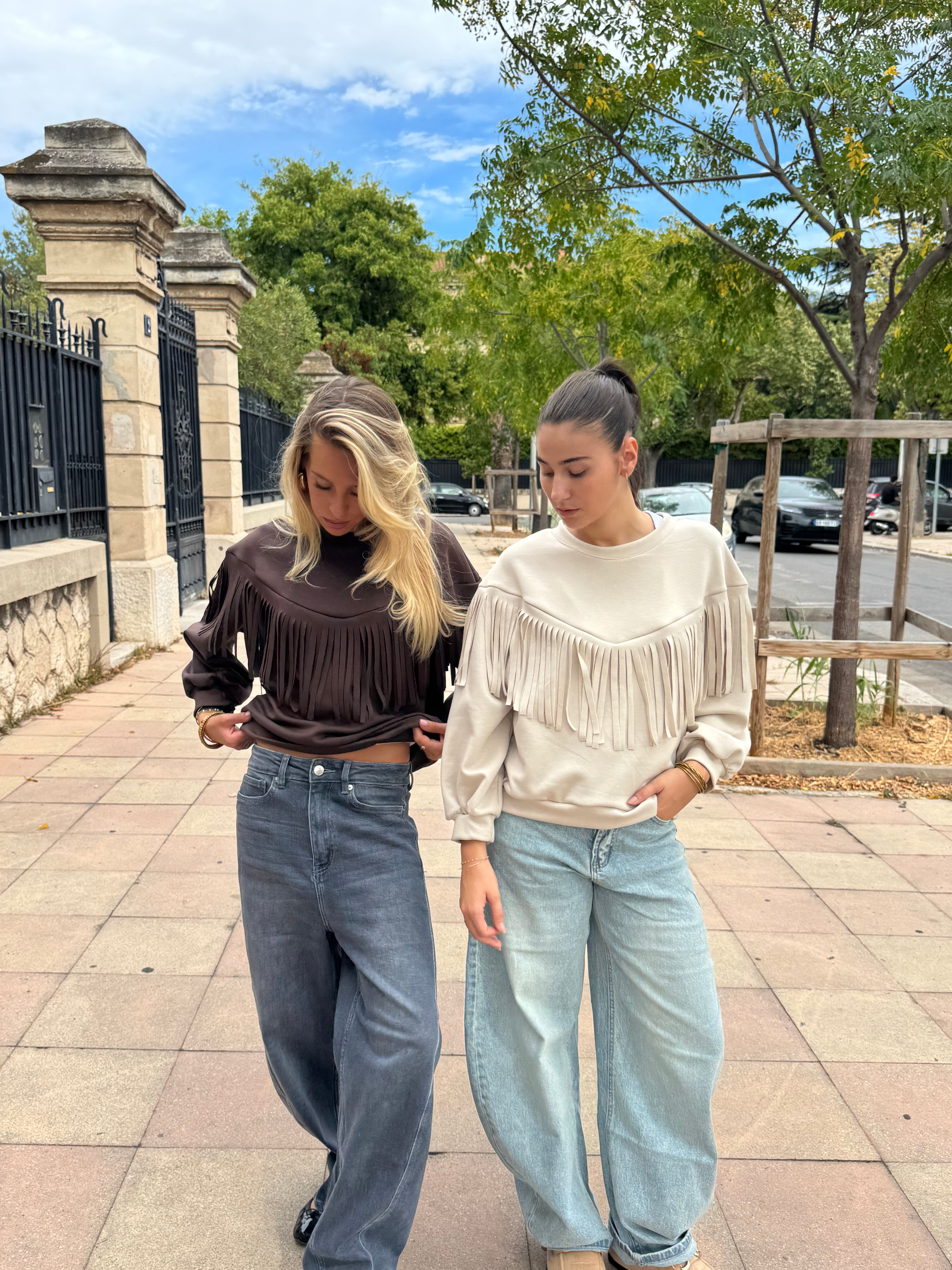 Beiges Sweatshirt Lydia