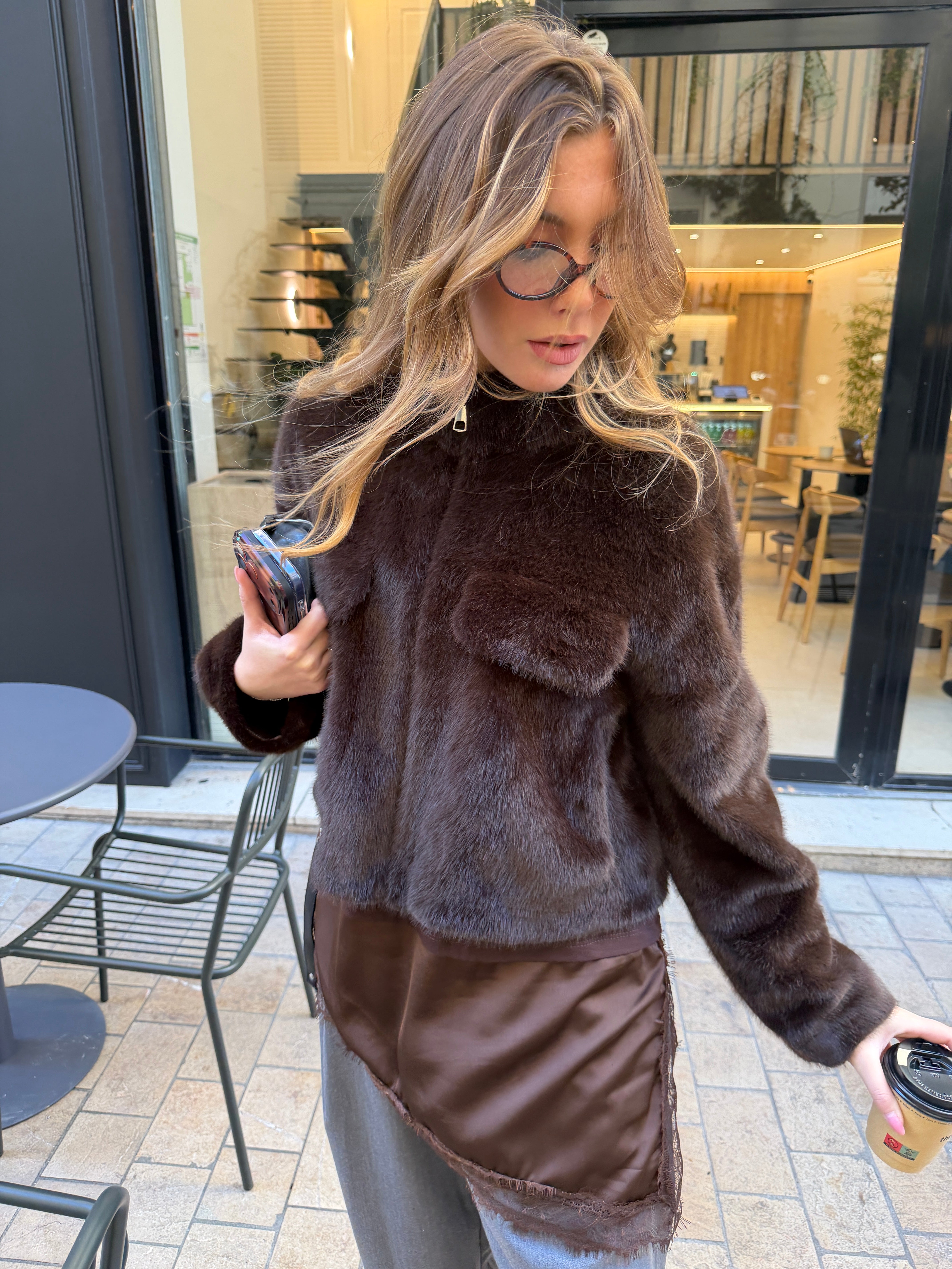 Braune Heloise-Jacke