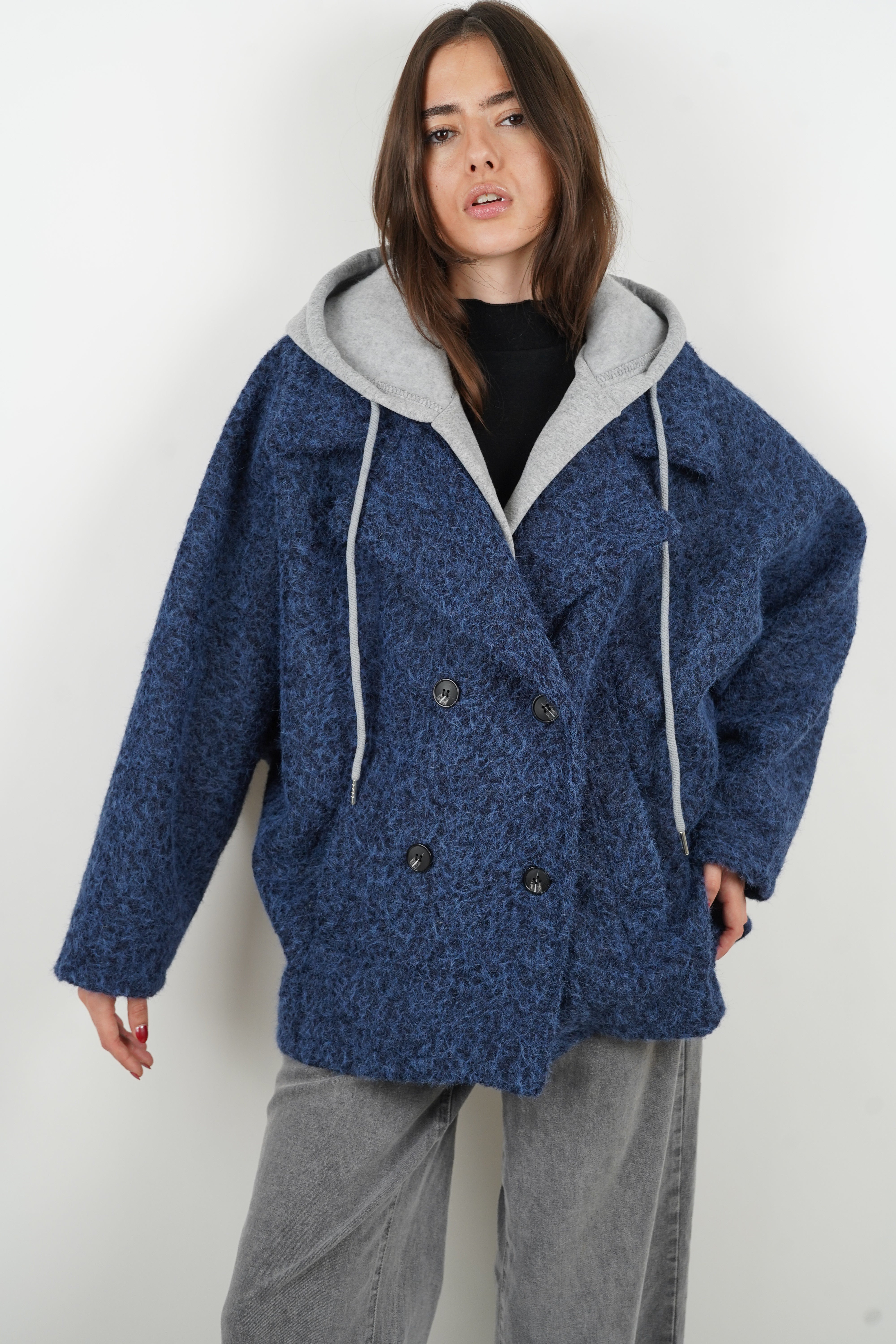 Manteau Éléonore bleu marine