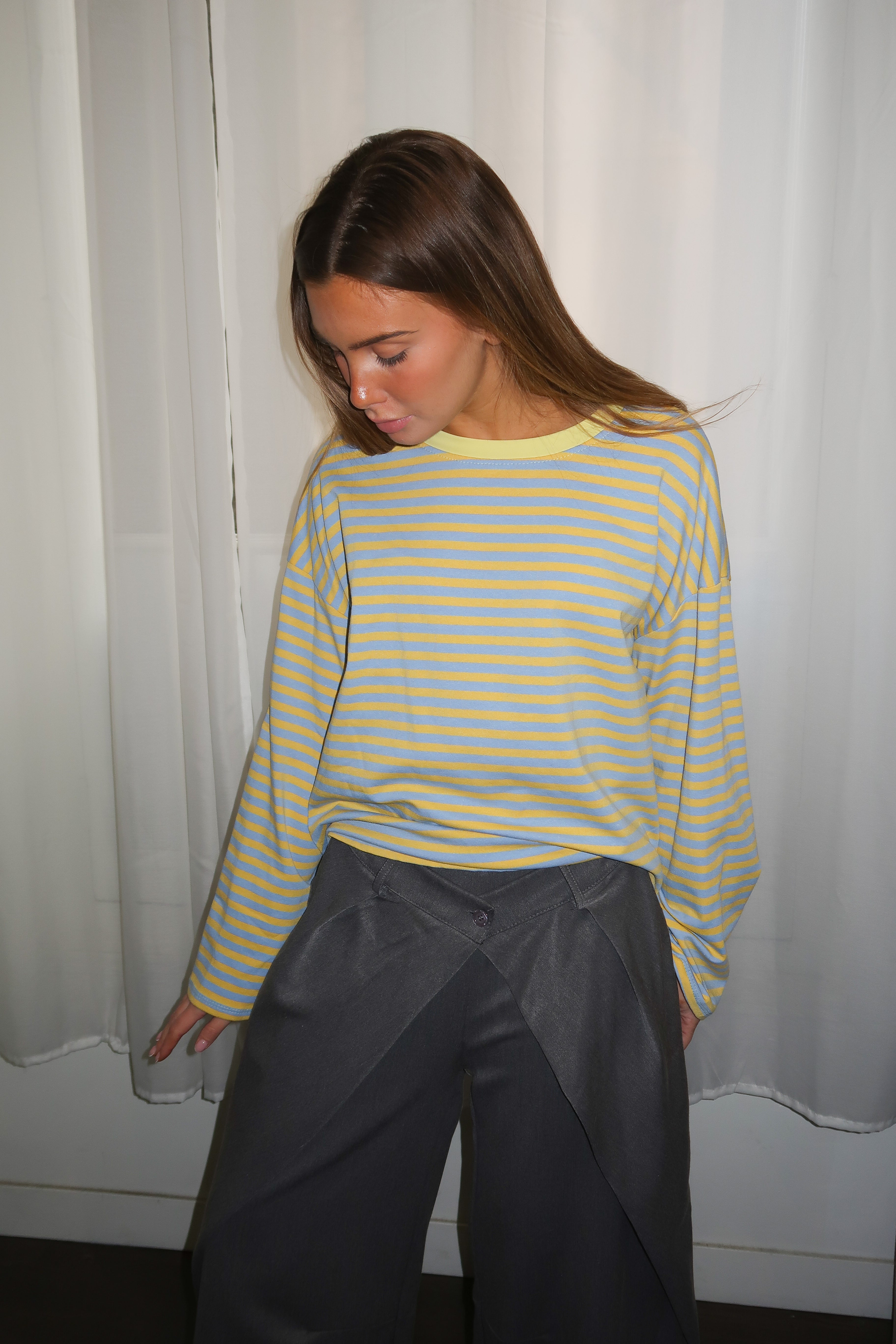 Océane yellow and light blue t-shirt