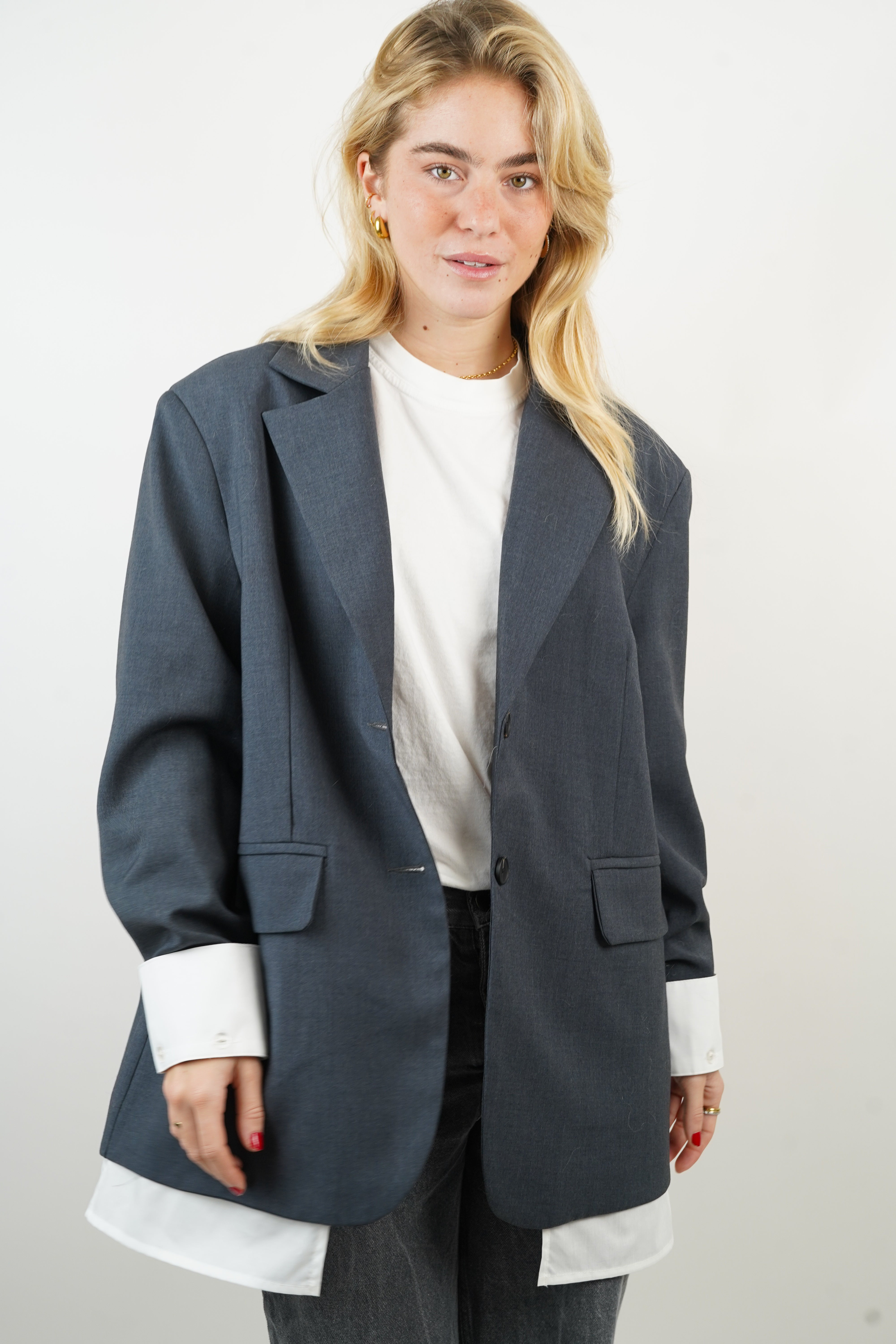 Blazer oversize Sophie gris