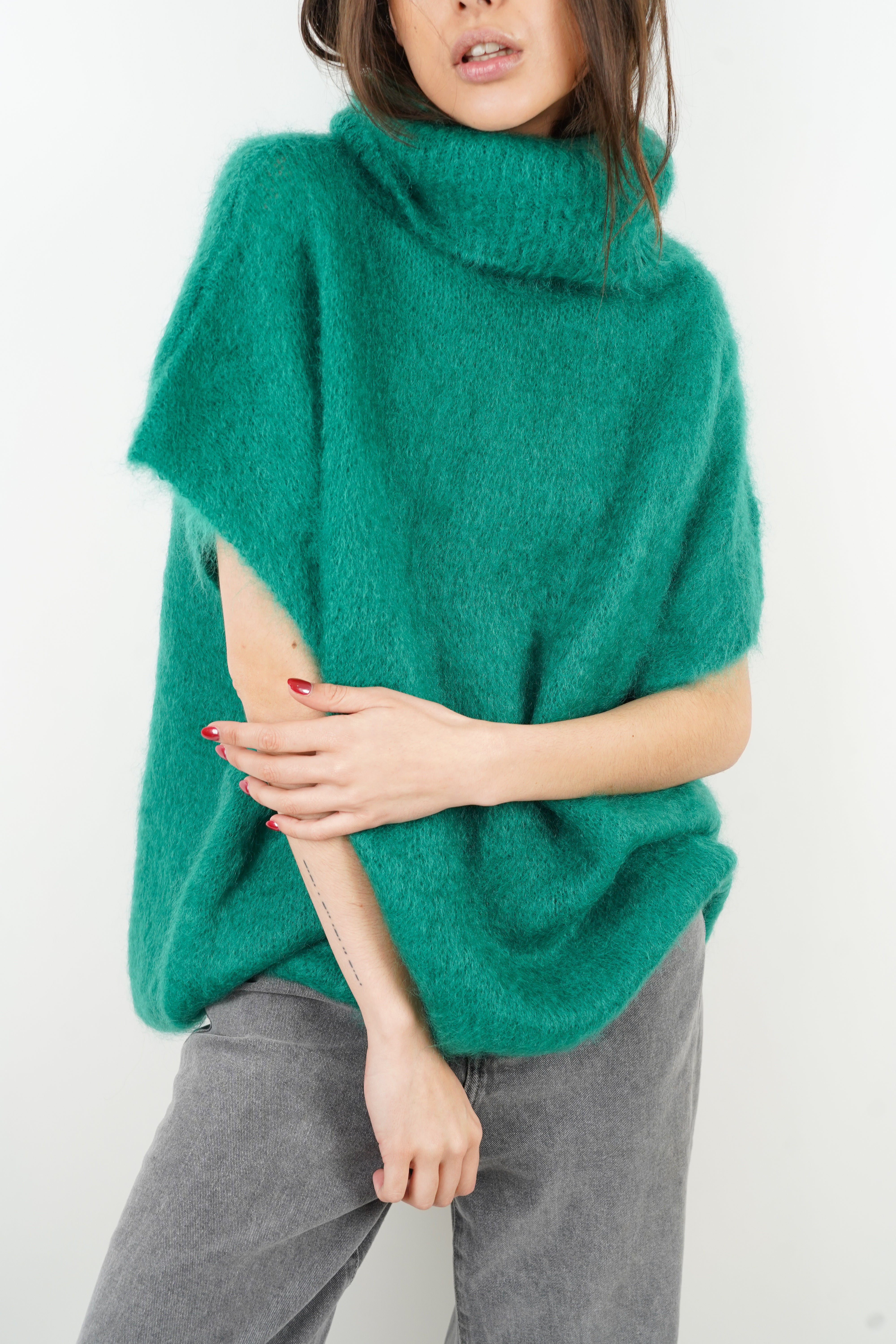 Pietra green mohair sweater