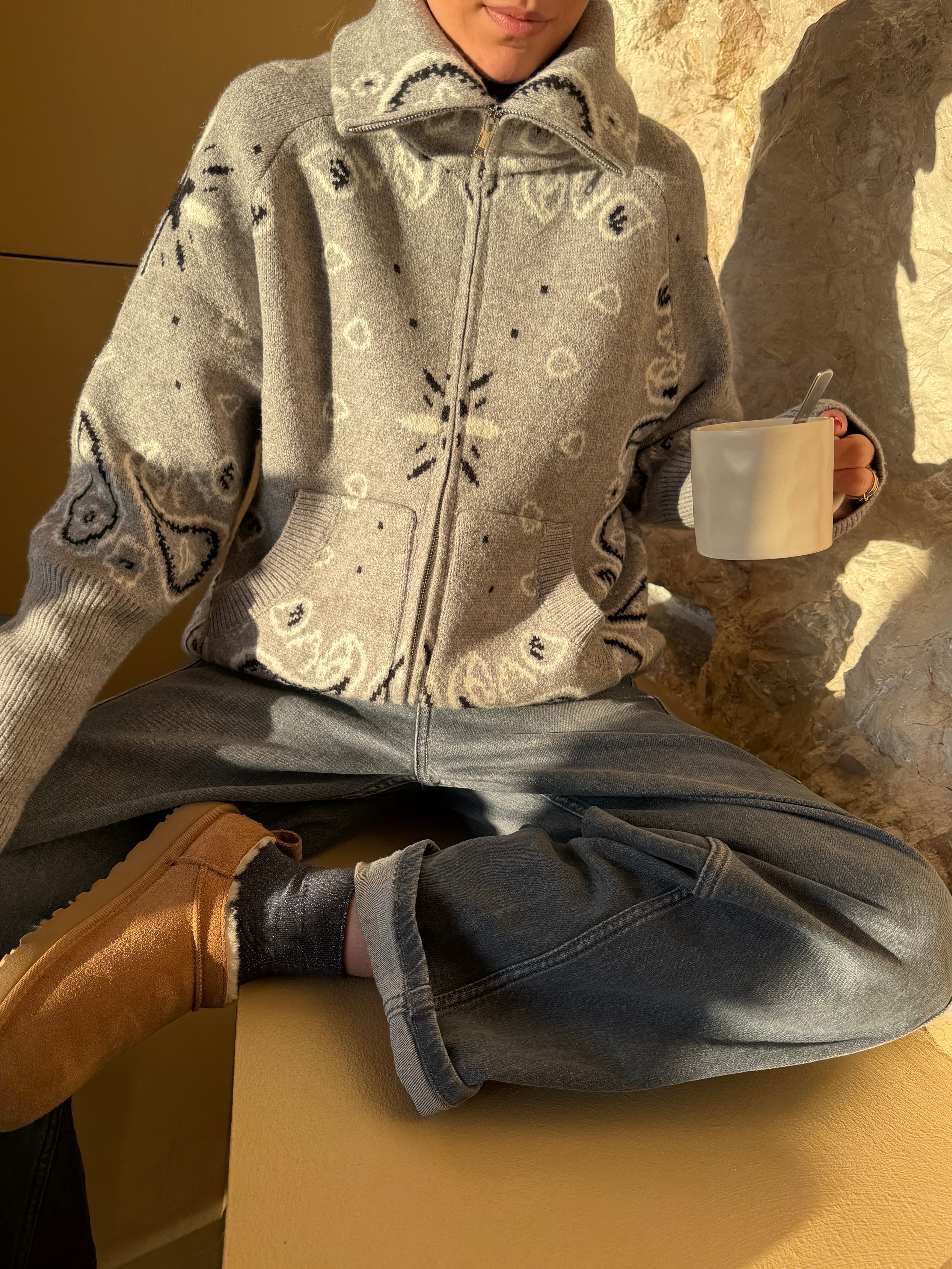 Carla graue Weste (versendet am 15.01.)