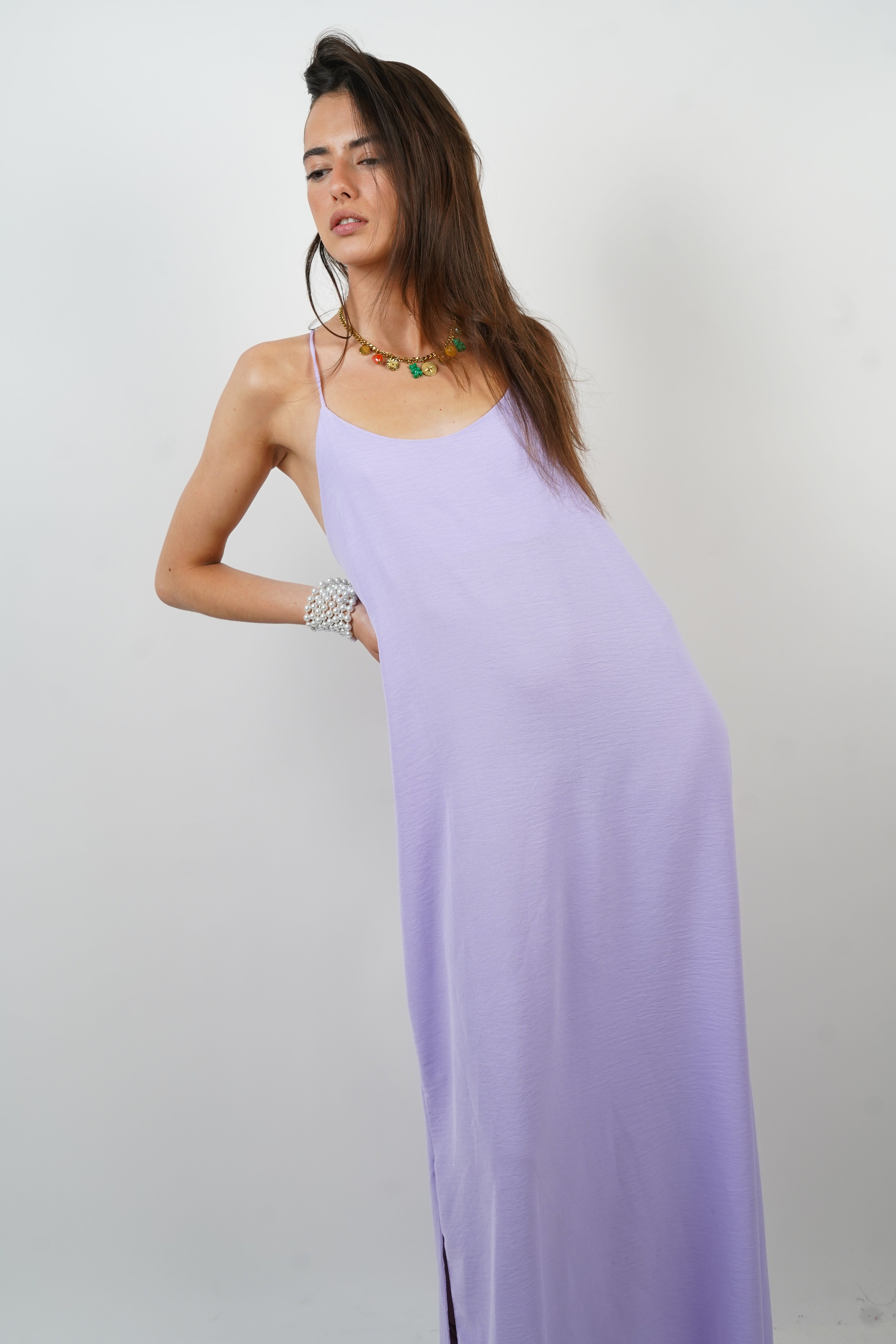 Carla purple dress