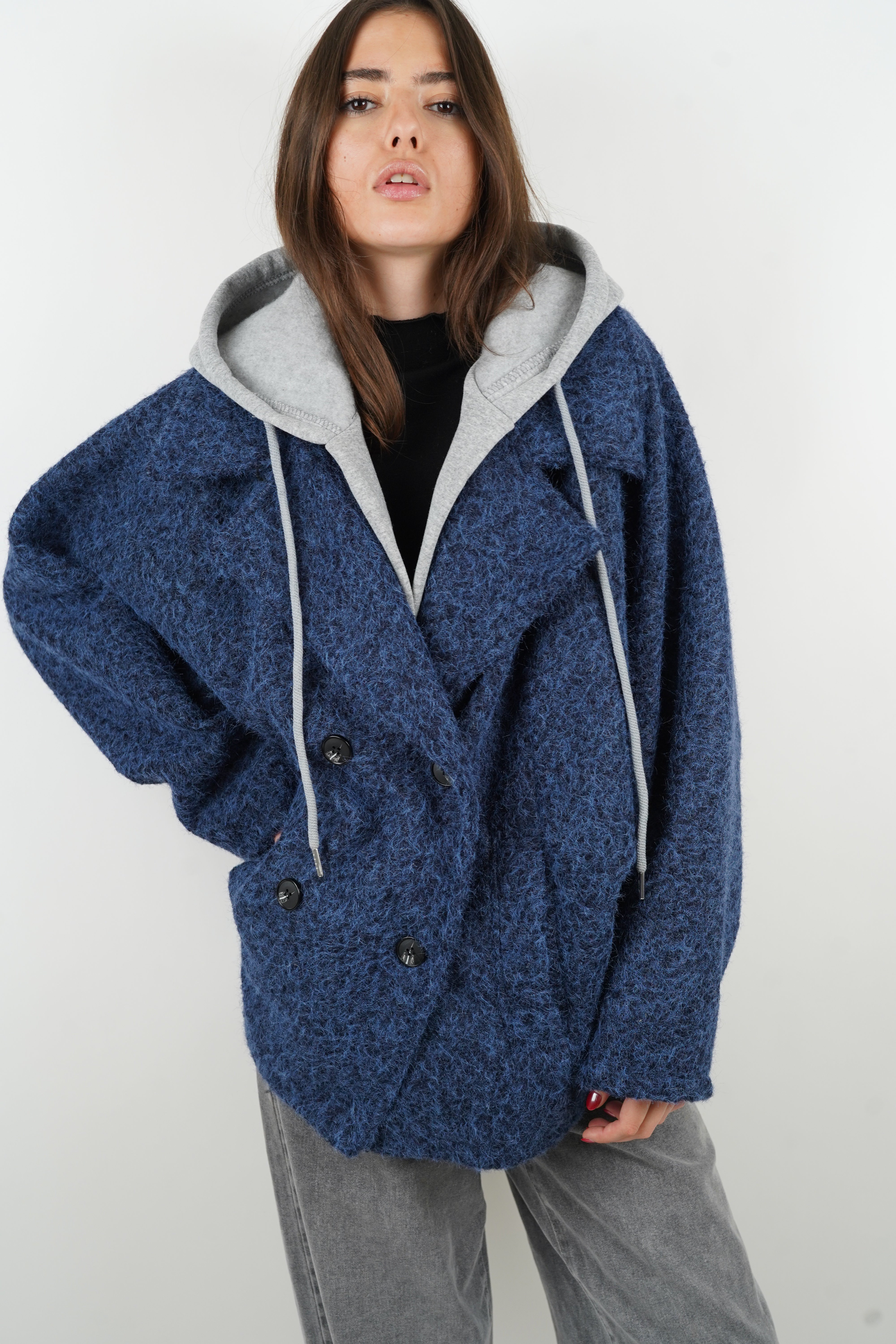 Manteau Éléonore bleu marine