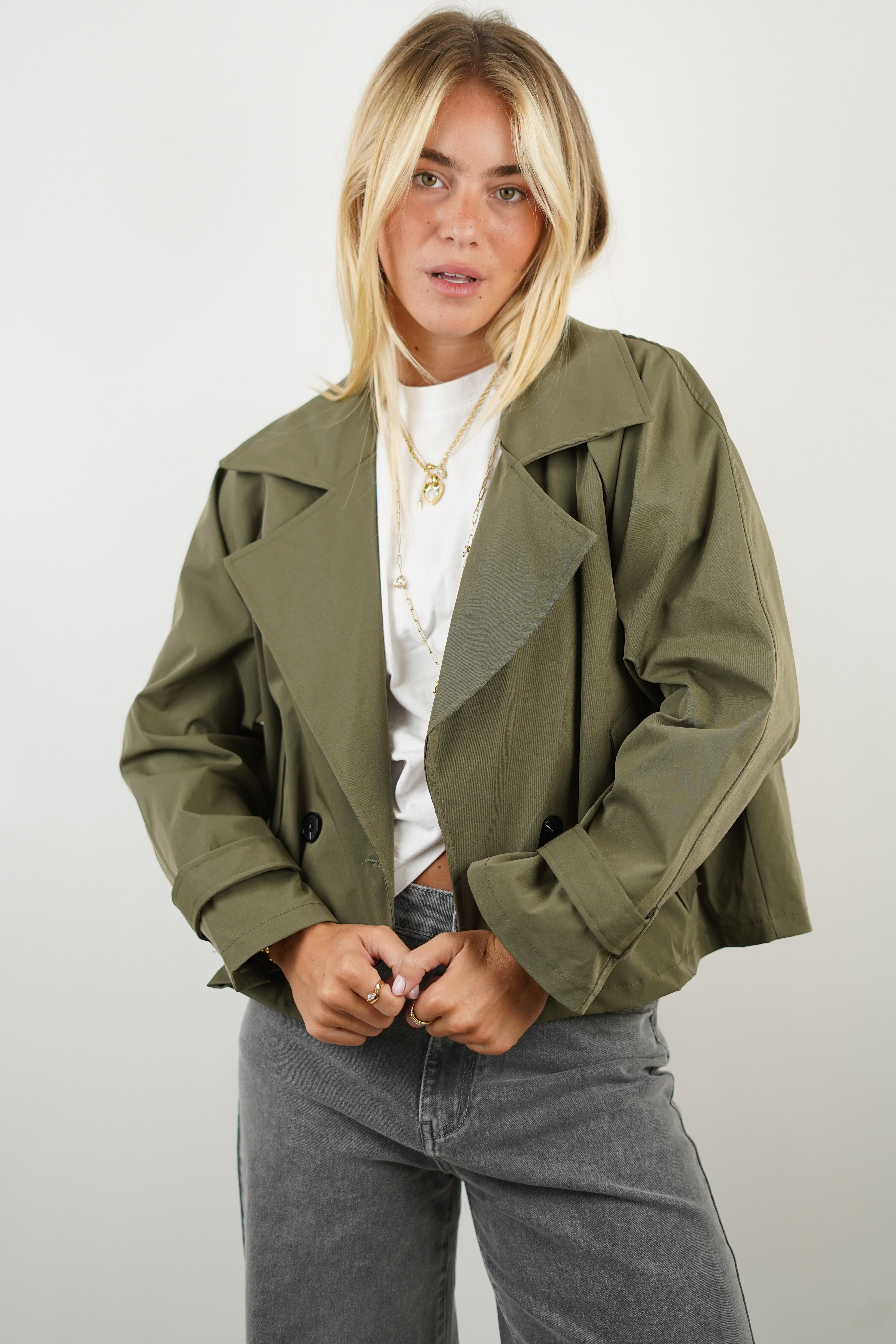 Agathe Khaki-Trenchcoat